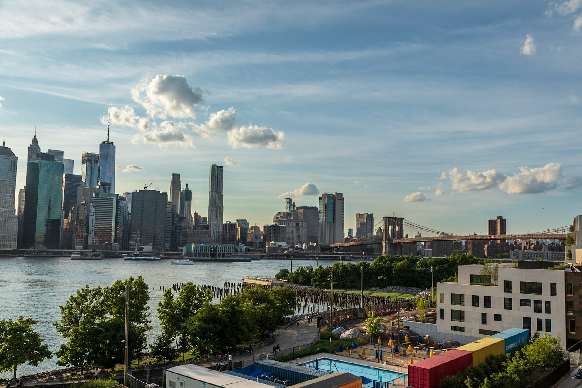 Manhatten Skyline at sunset - New York, New York City