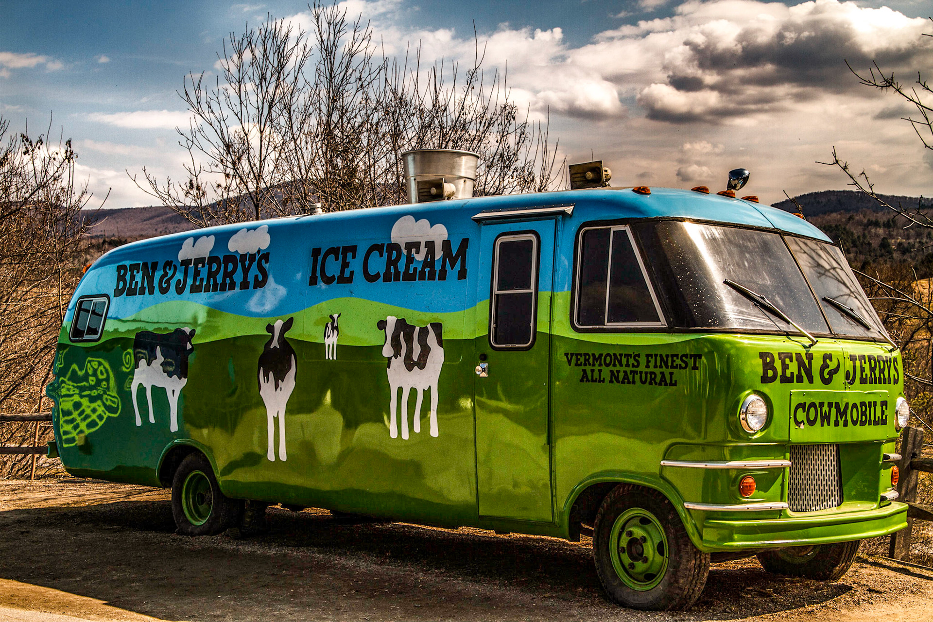 Ben & Jerry's Ice Cream Truck on display at Factory - Waterbury, VT