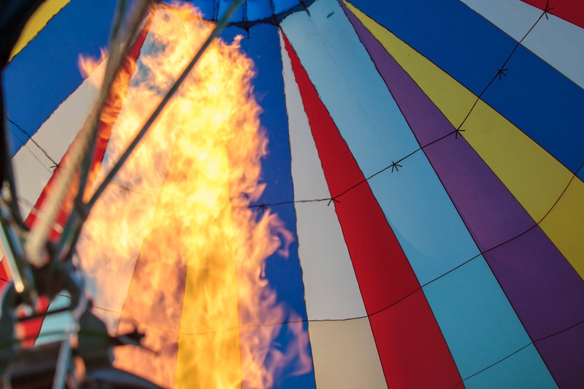 Hot air balloon ride over Quechee VT