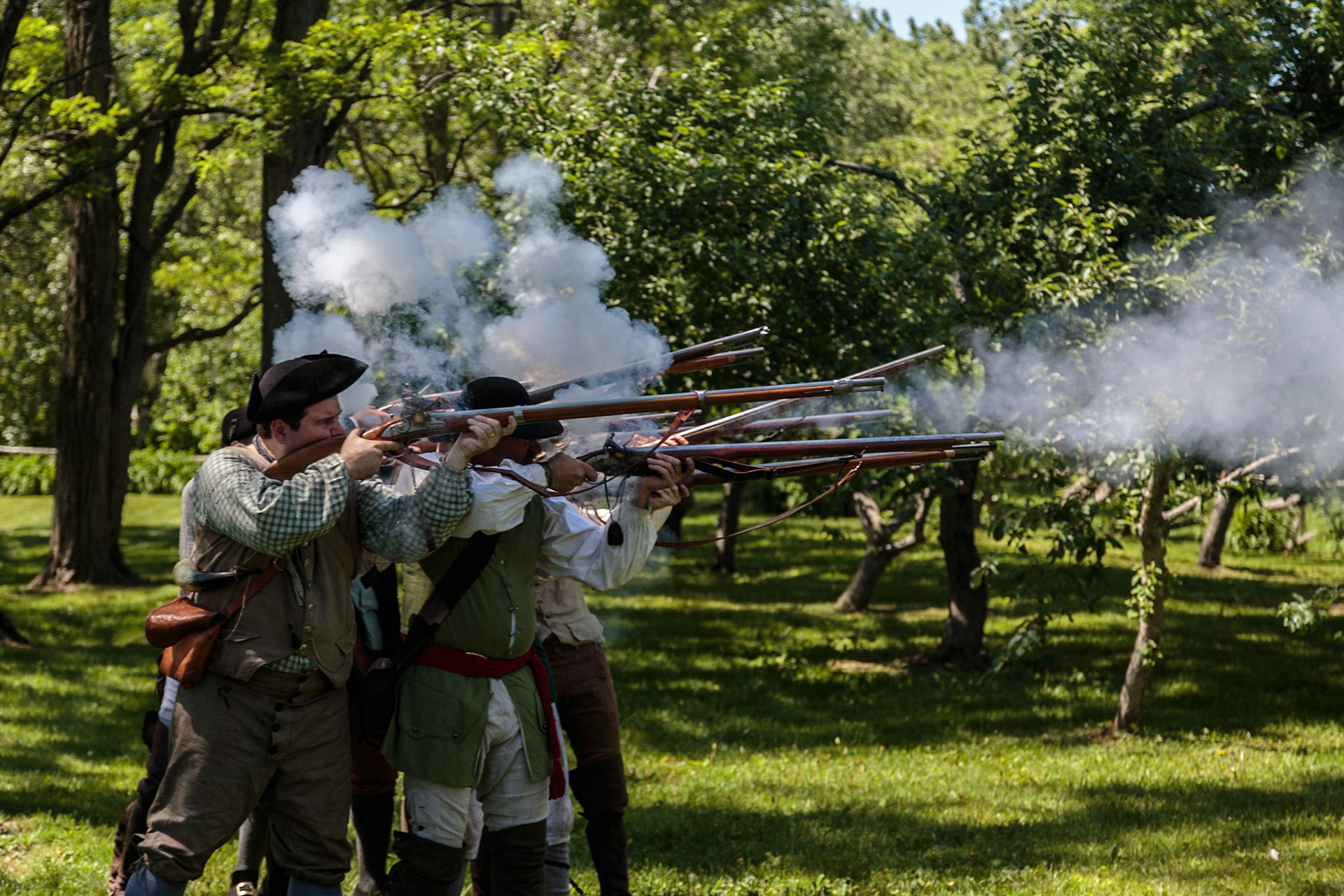 Reenactment with Warner's Regiment - Ethan Allen Homestead, Burlington, Vermont