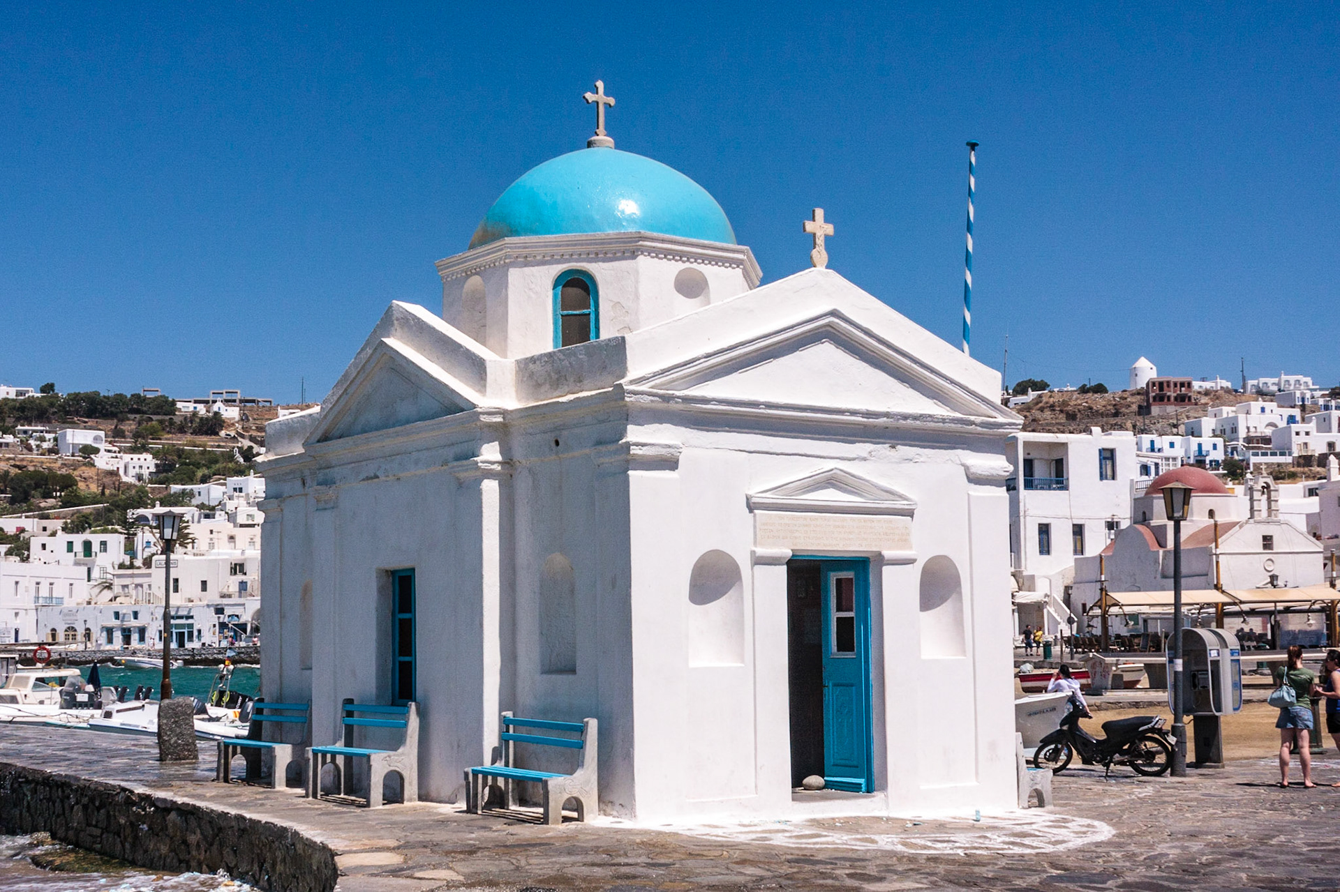 Small church on the shore - Mykonos, Greece