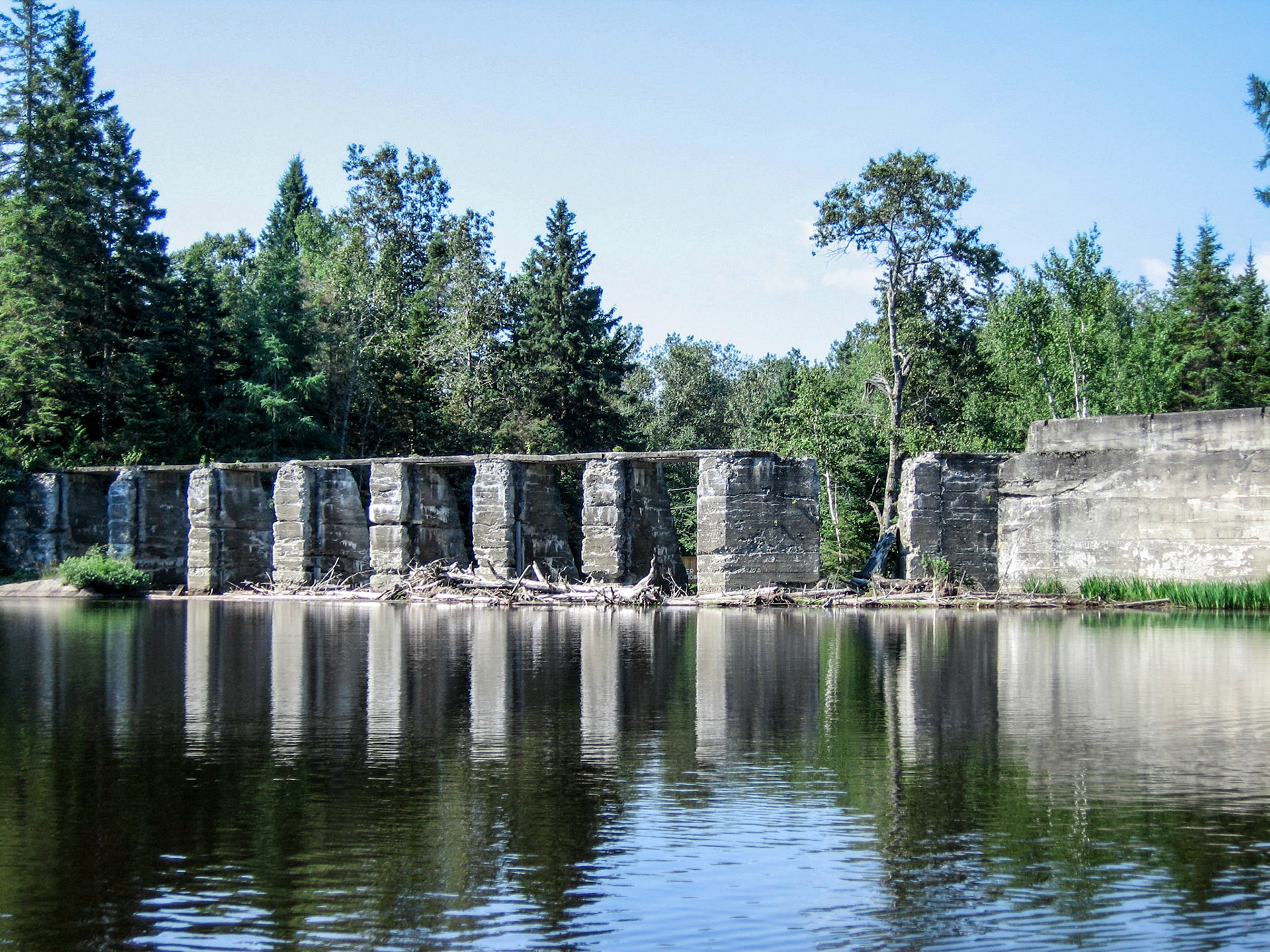 Old dam used to power the sawmill - Jackman, ME