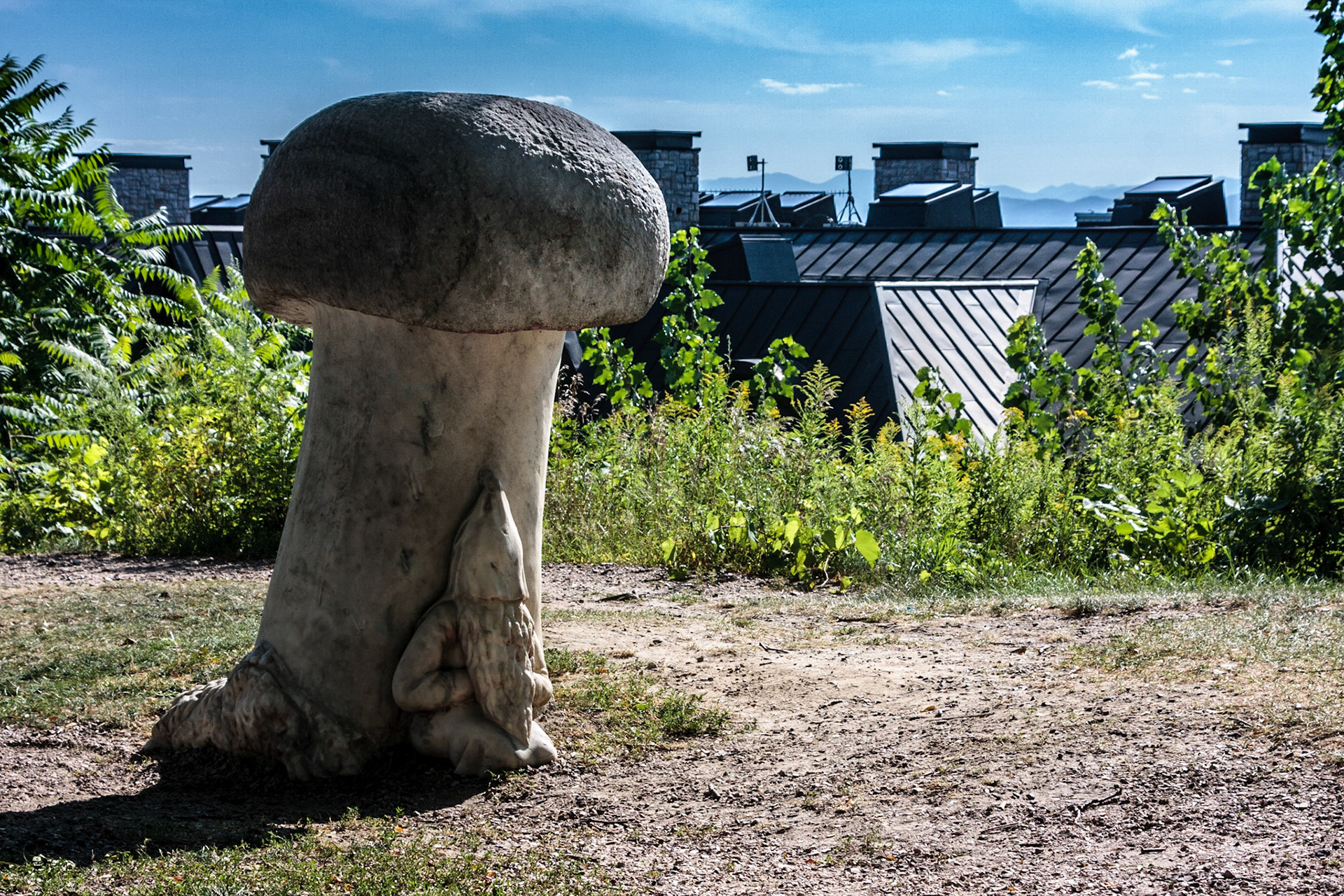 Sleeping gnome statue - Burlington waterfront, Burlington, VT