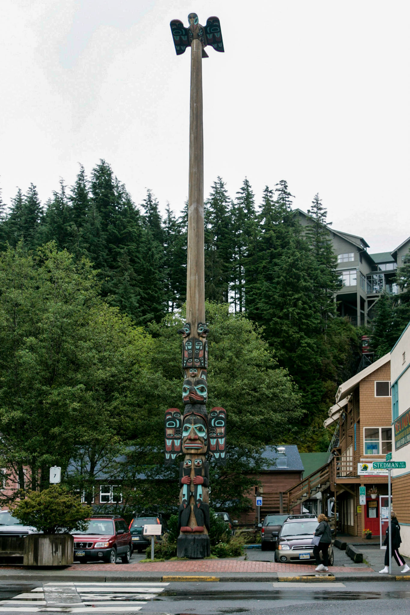 Totem pole in Ketchikan, Alaska