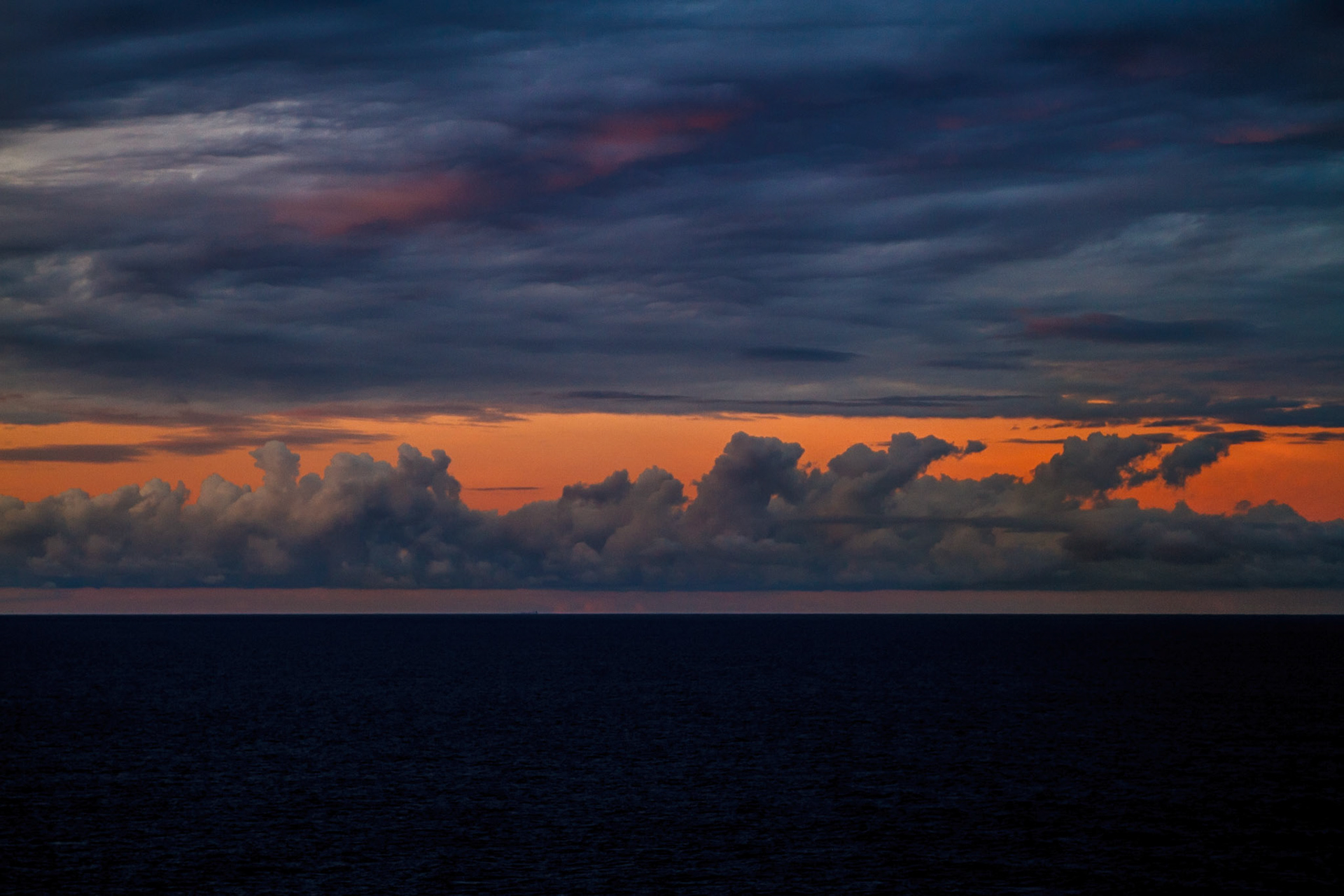 Sunset leaving Punta Del Este,Uruguay