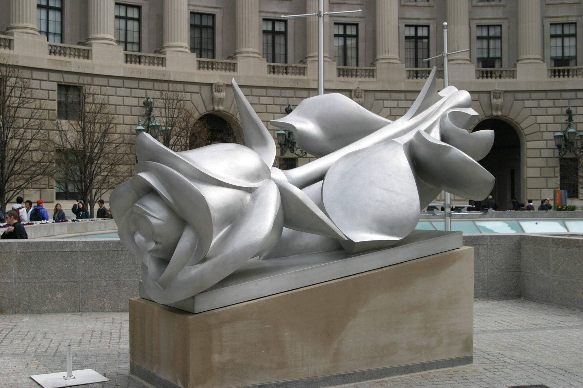 Rose sculpture - outside the Federal Triangle Metro Station, Washington, DC