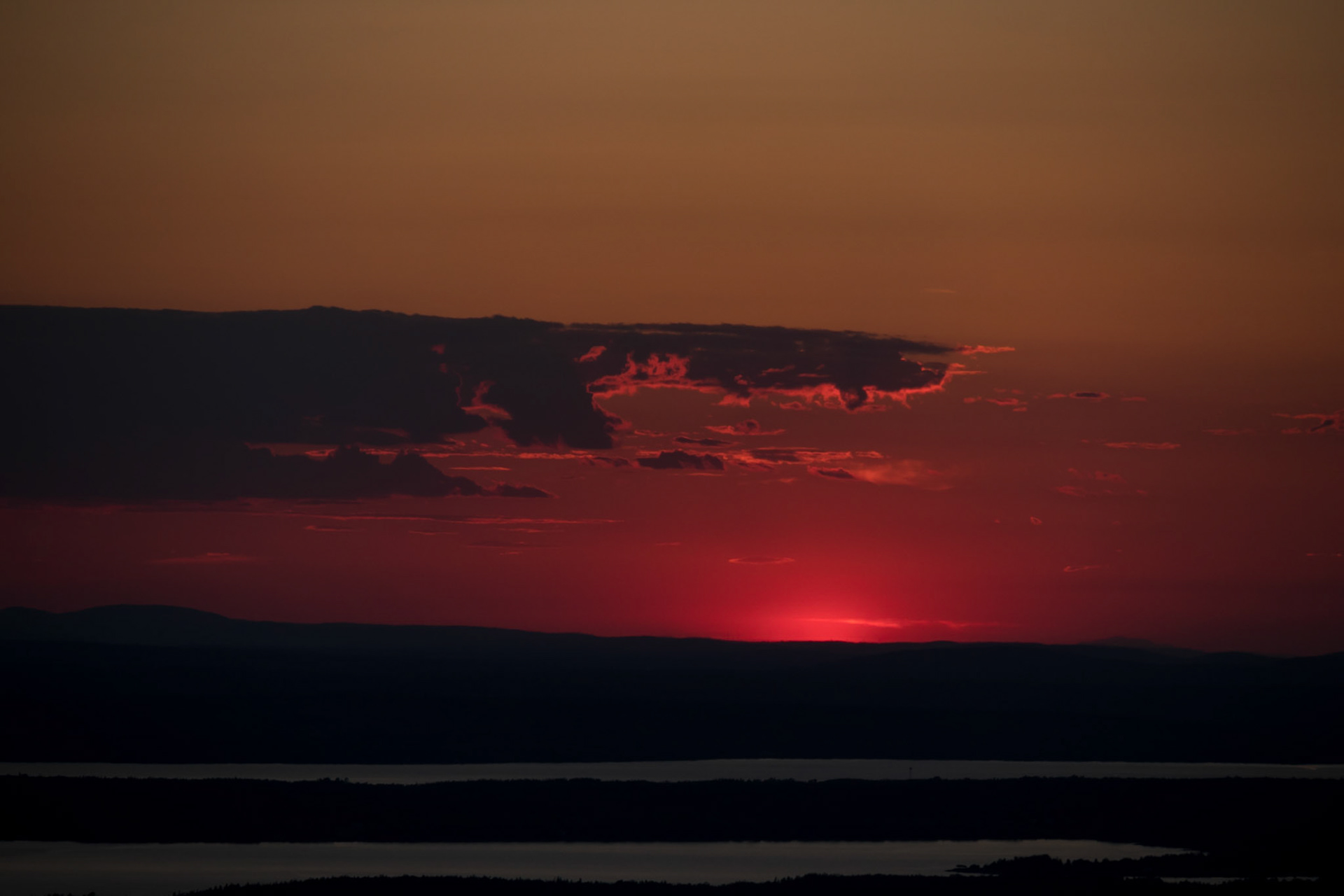 Sunset on Cadillac Mountain, Acadia National Park, Maine