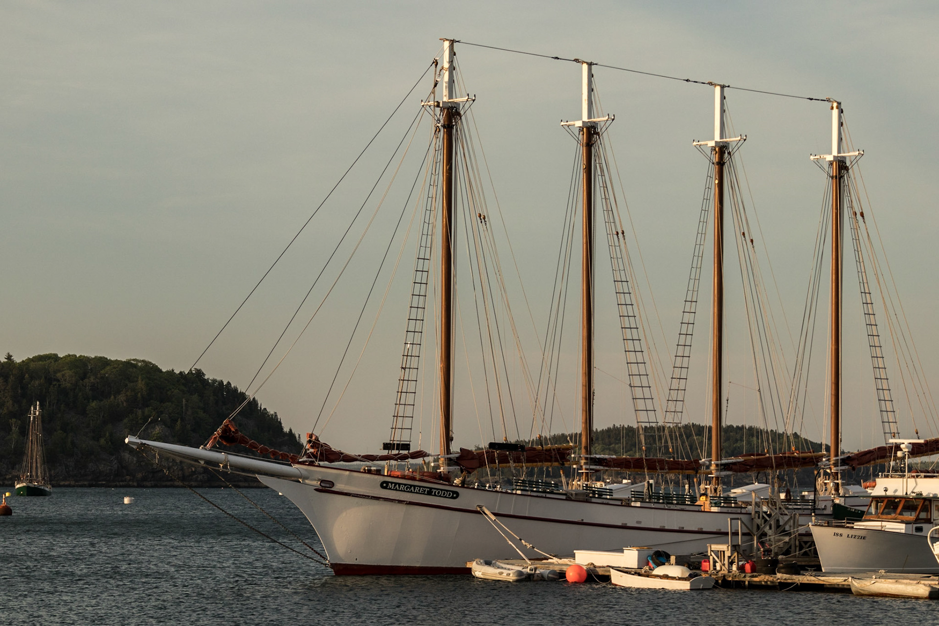Four-masted schooner Margaret Todd - Bar Harbor, Dessert Island, Maine
