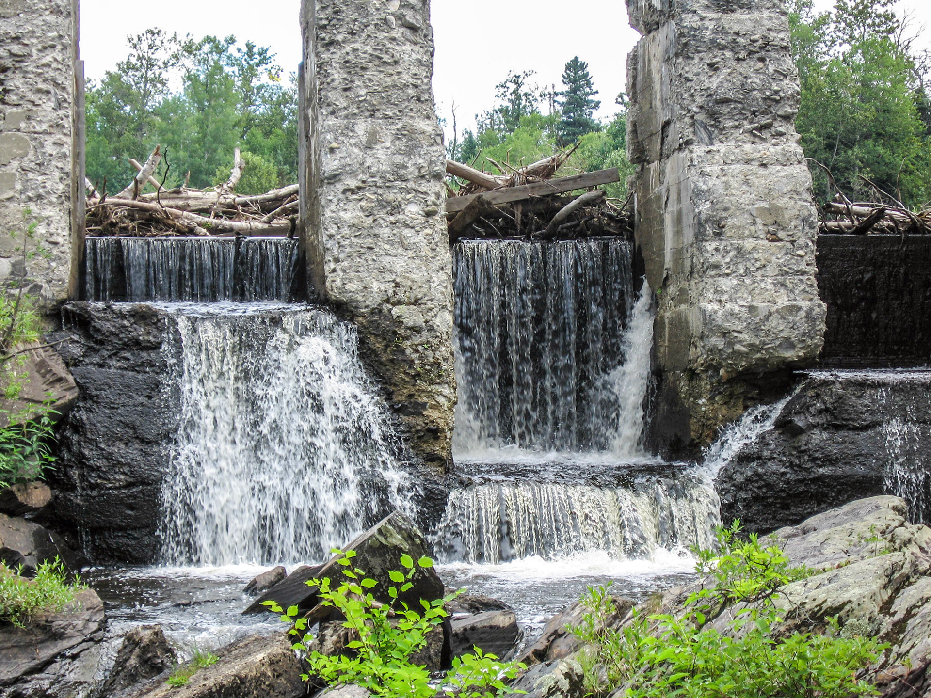 Old dam used to power the sawmill - Jackman, ME