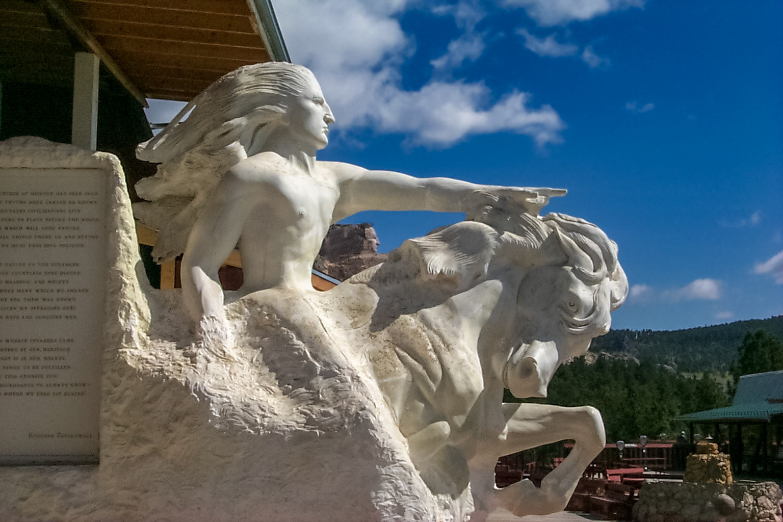 Envisioned Crazy Horse monument, a lot of work to go - Thunderhead Mountain, Custer, South Dakota