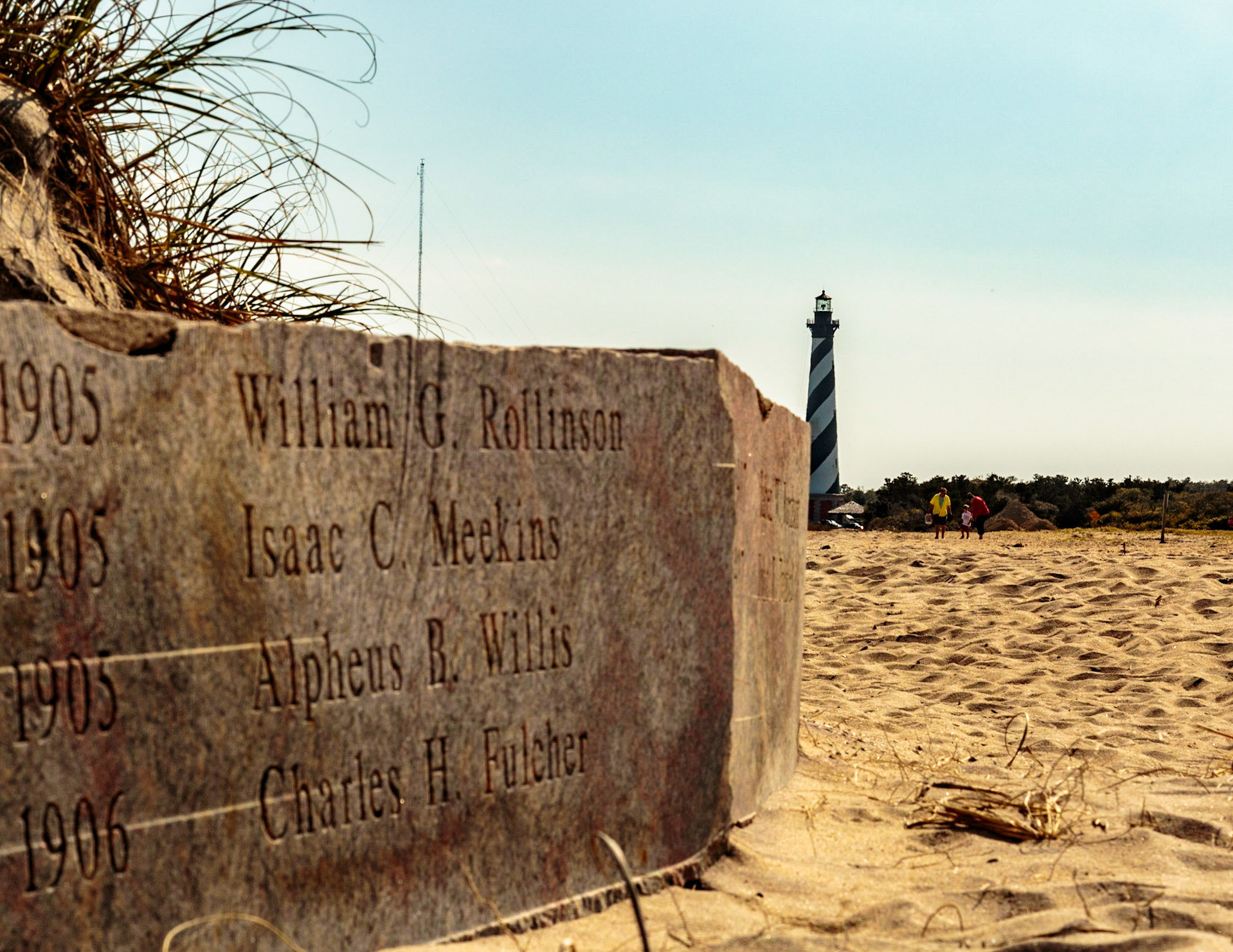 Cape Hatteras Lighthouse viewed from original Foundation, Cape Hatteras NC