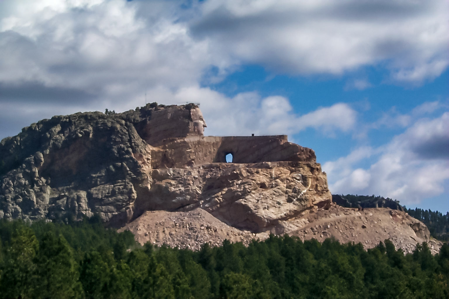Crazy Horse Monument under progress since 1948 - Thunderhead Mountain, Custer, South Dakota