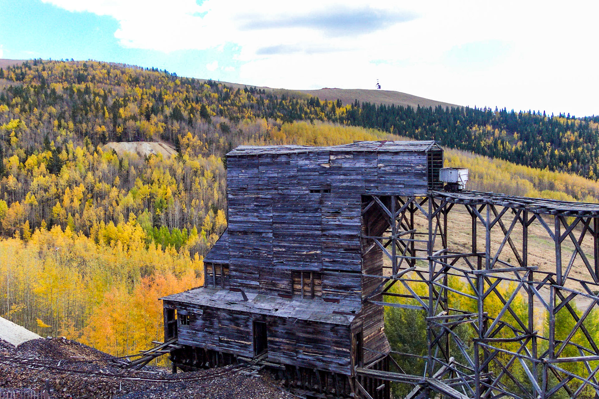 Old mine entrance - Mollie Kathleen Gold Mine, Cripple Creek, Colorado
