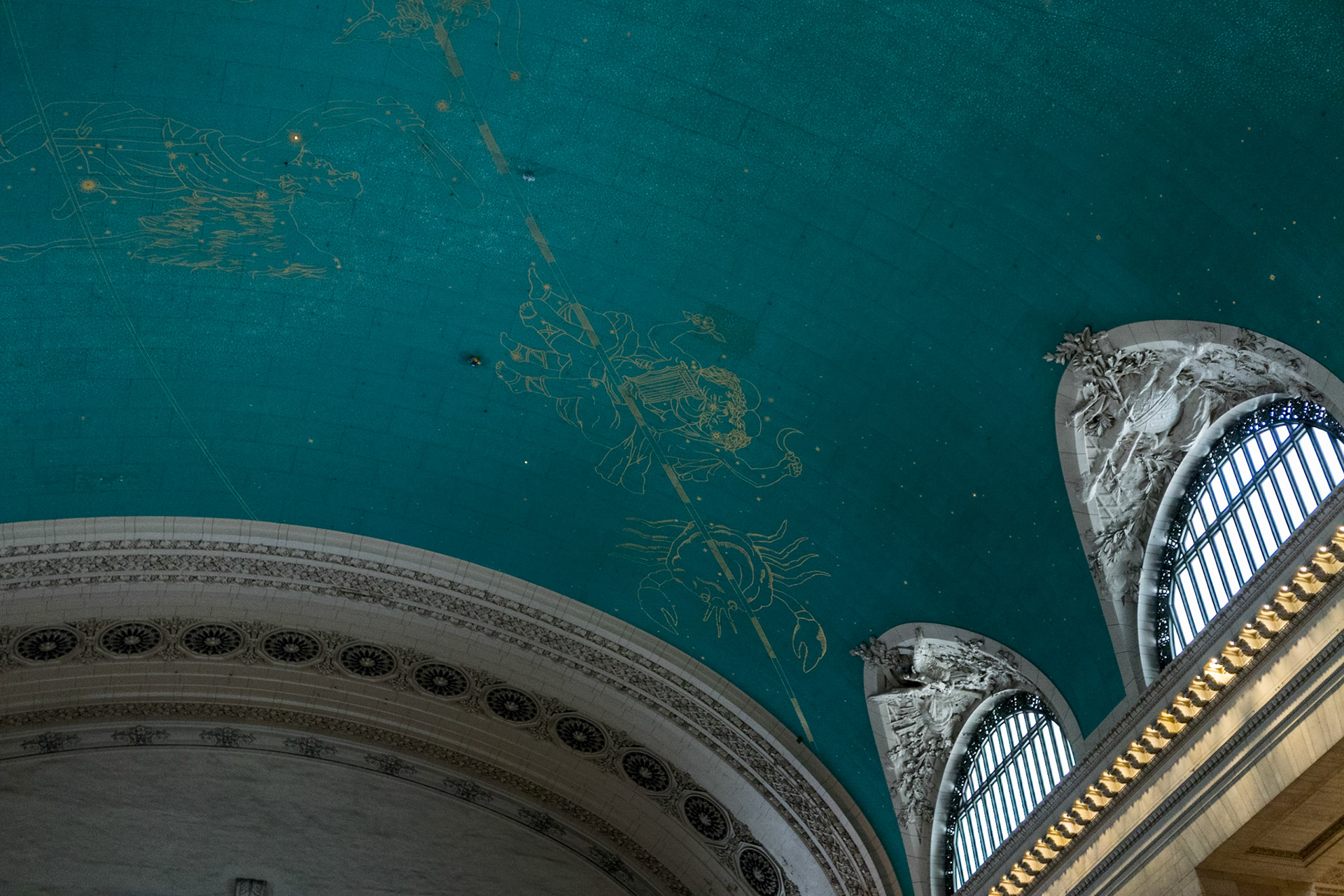 Constellations on ceiling of Grand Central Station - New York, New York City