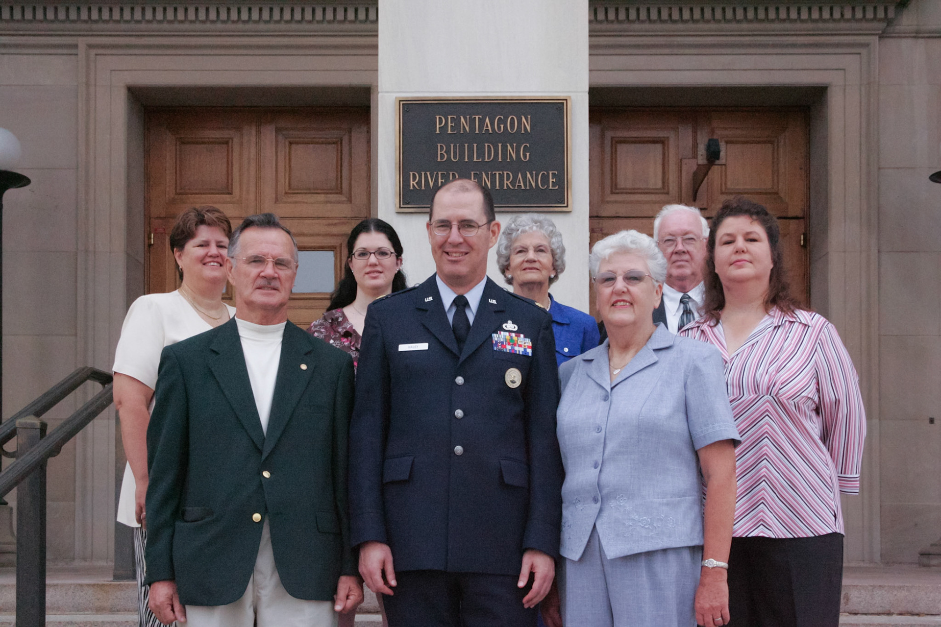 Me with family at my retirement from the Air Force - The Pentagon, Washington, DC