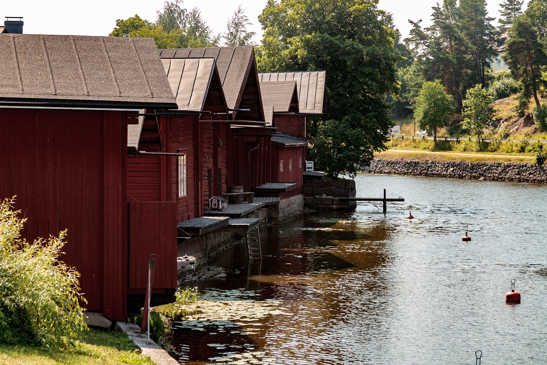 Typical red homes - Helsinki, Finland