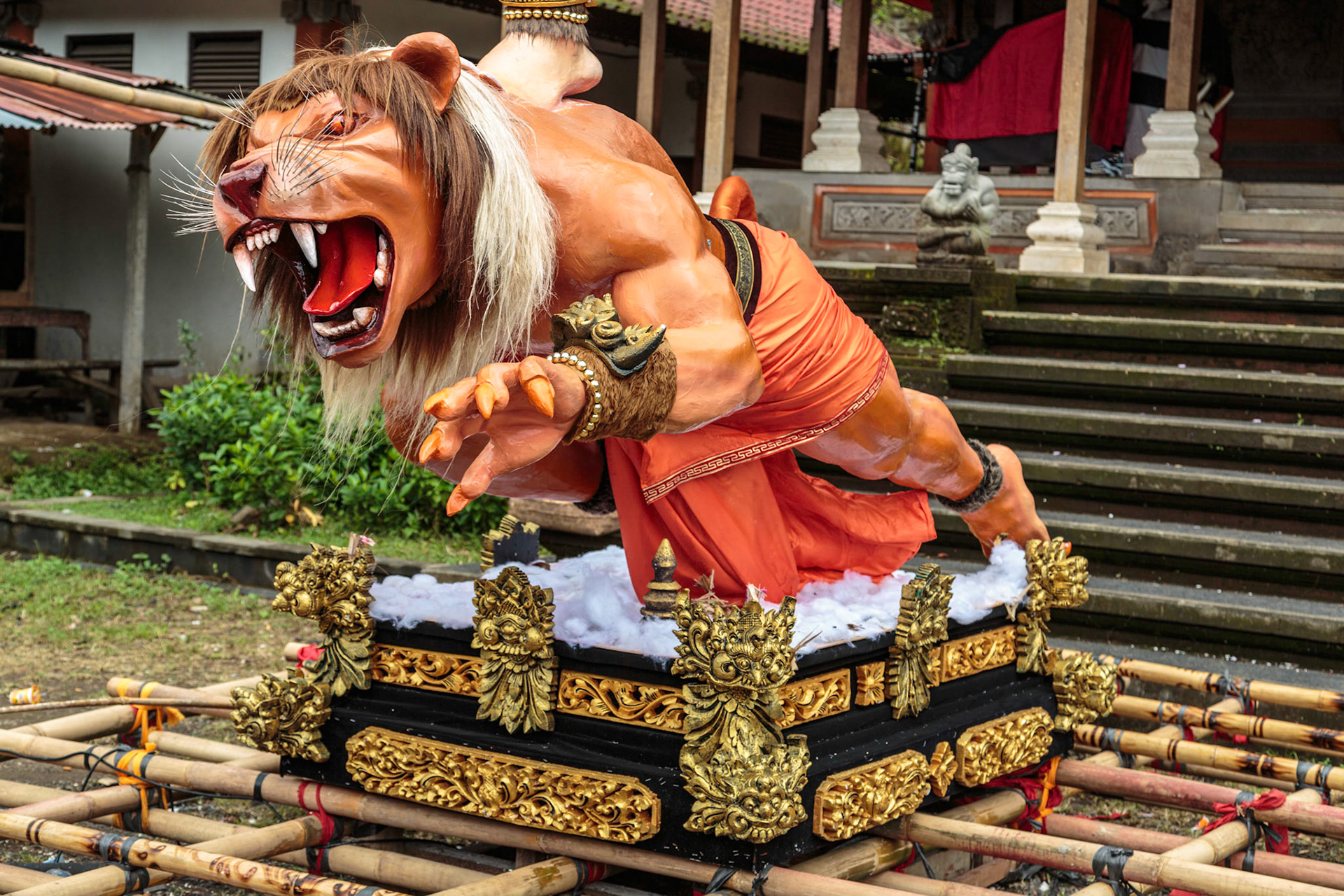 Ogoh Ogoh parade float at Pura Kehen Temple - Bangli, Bali, Indonesia,