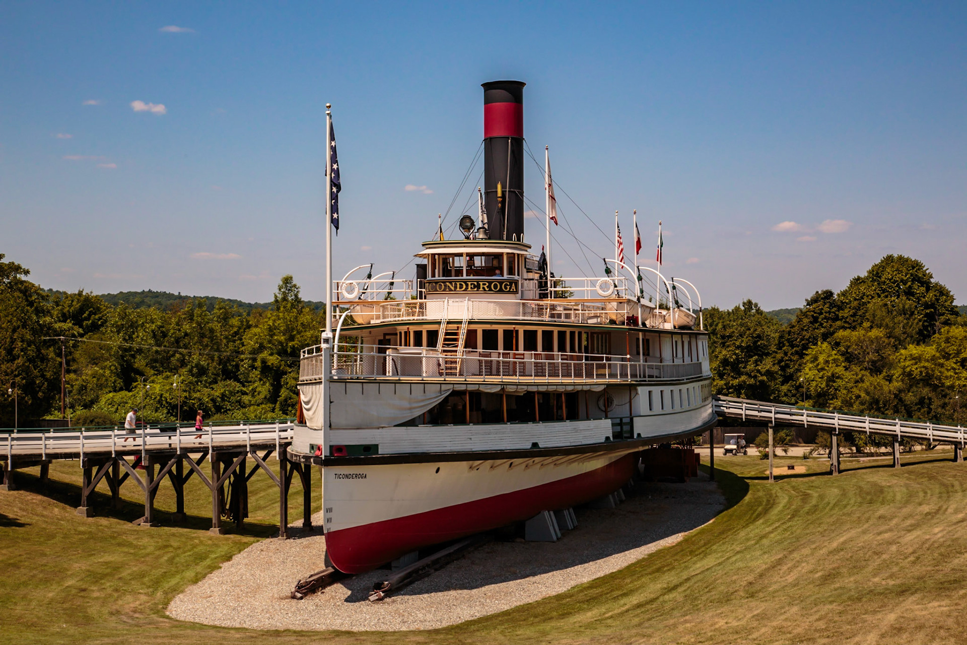 The Ticonderoga, sailed on Lake Champlain - Shelburne Museum, Shelburne, VT