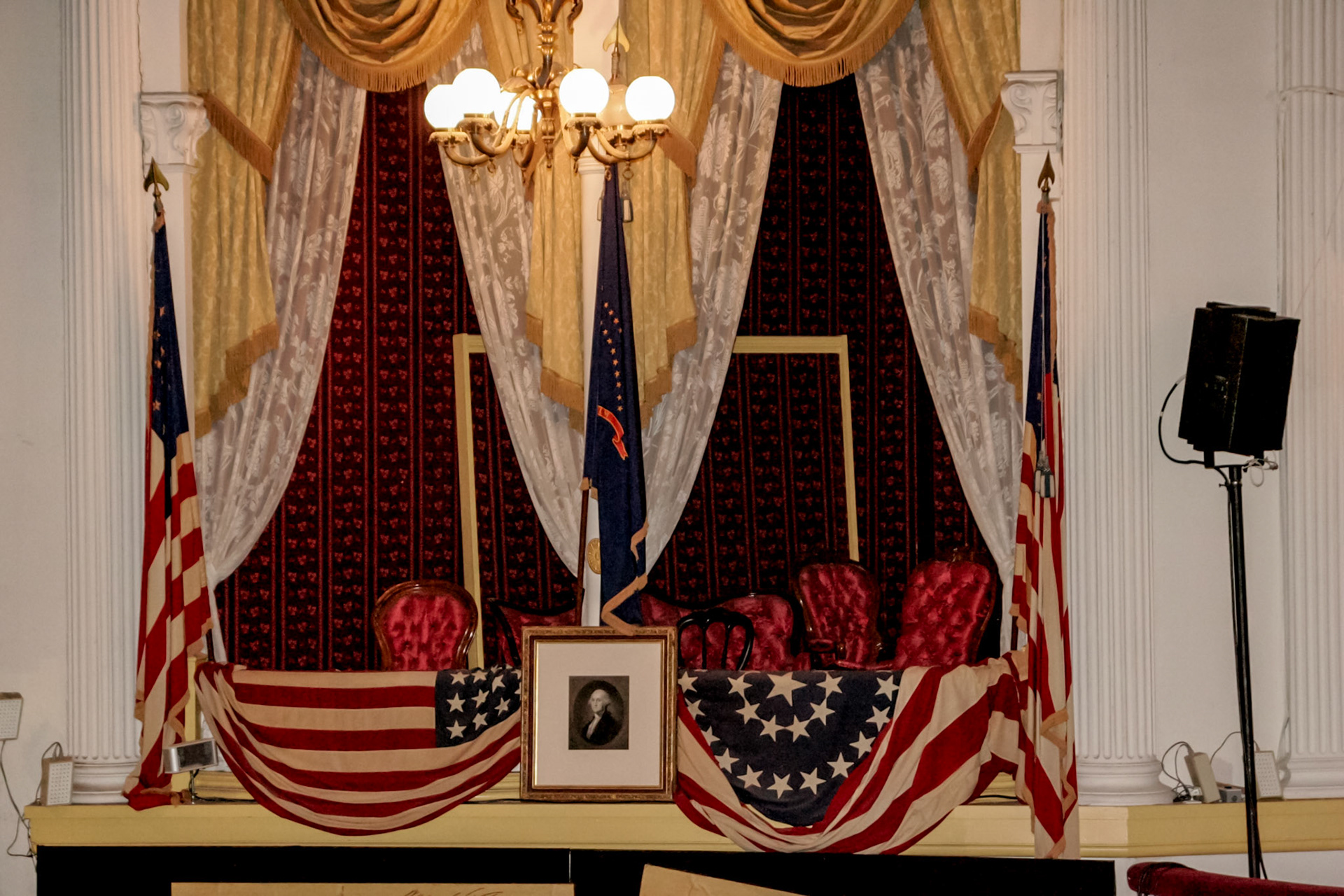 Presidential booth at the Ford's Theatre - Washington, DC