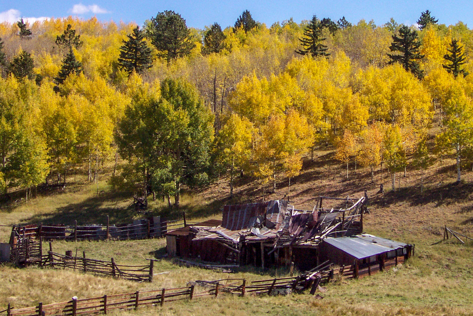 Abondoned homestead in autumn - Colorado