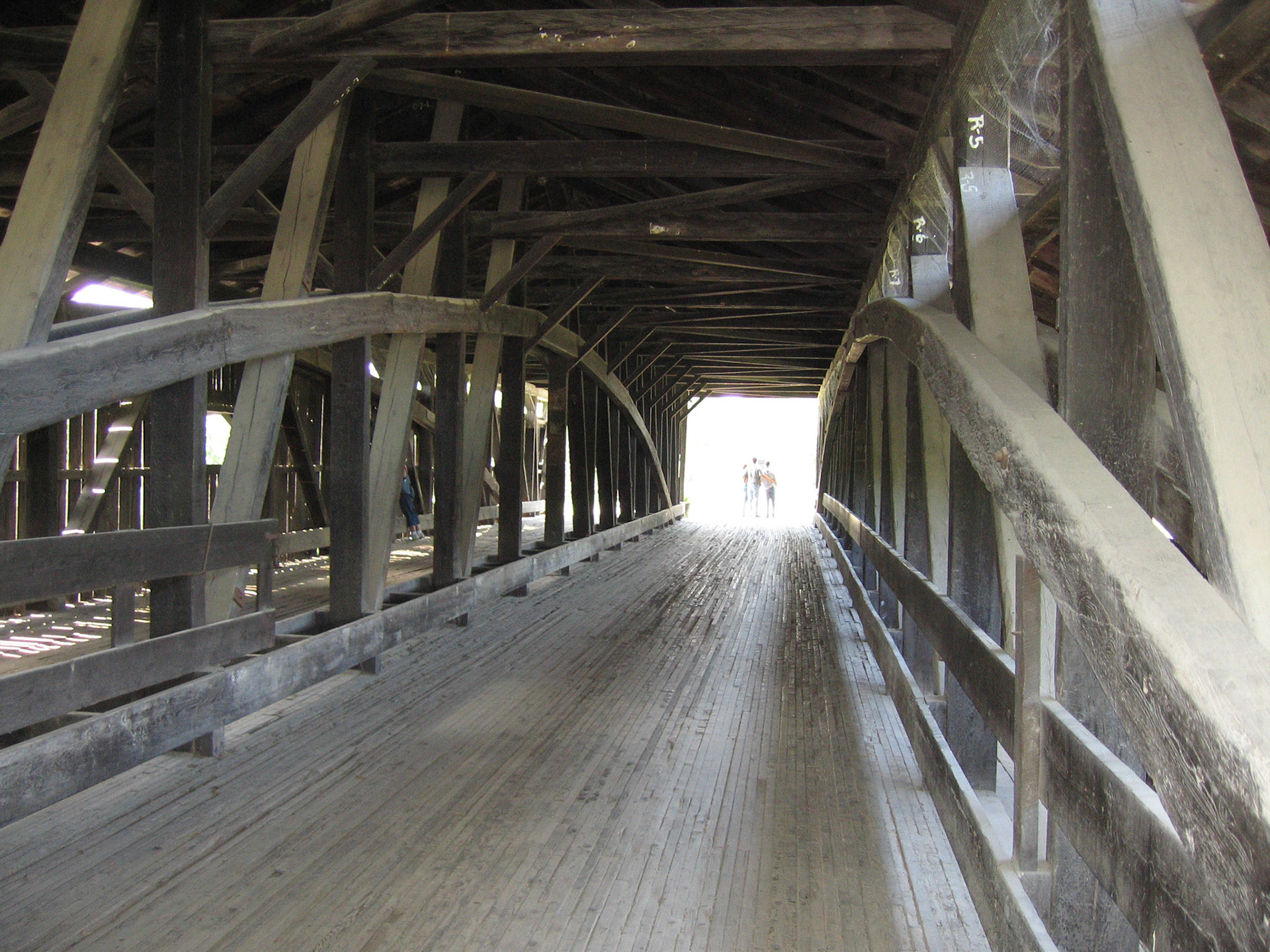 Restored covered bridge - Shelbourne Museum, Shelbourne, Vermont