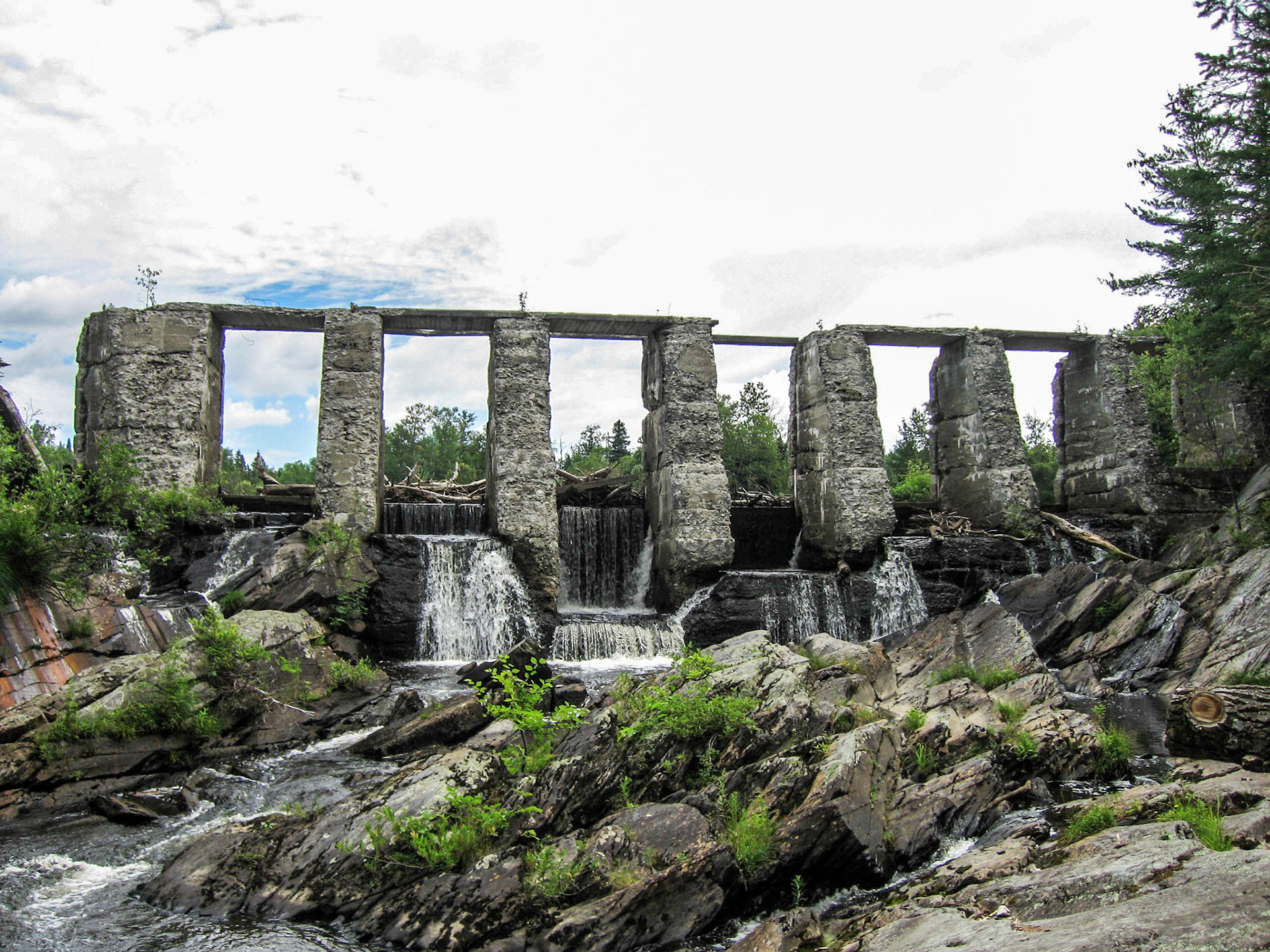 Old dam used to power the sawmill - Jackman, ME