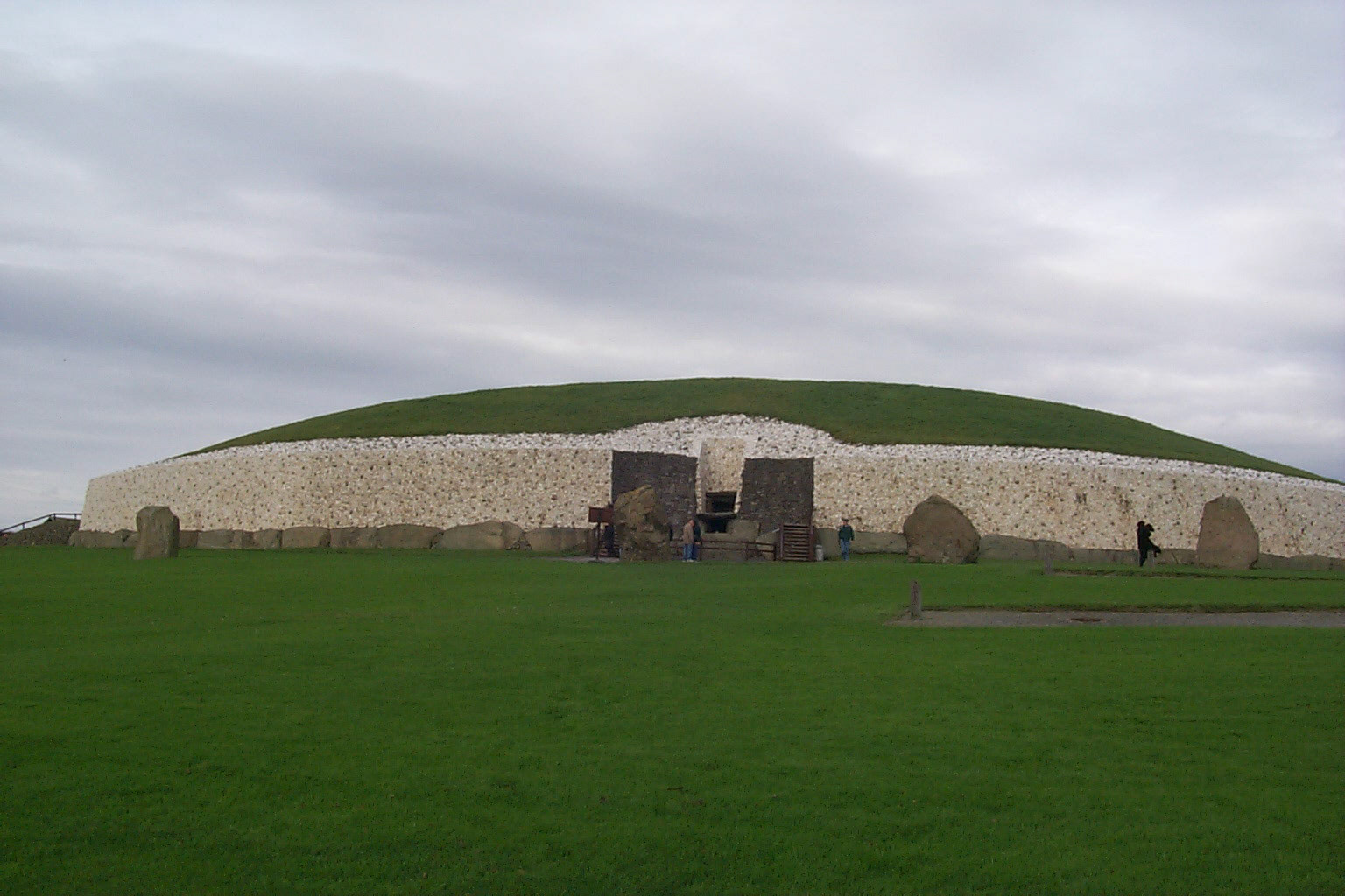 Newgrange - a prehistoric monument in County Meath, Ireland, a passage tomb built during the Neolithic period, around 3200 BC