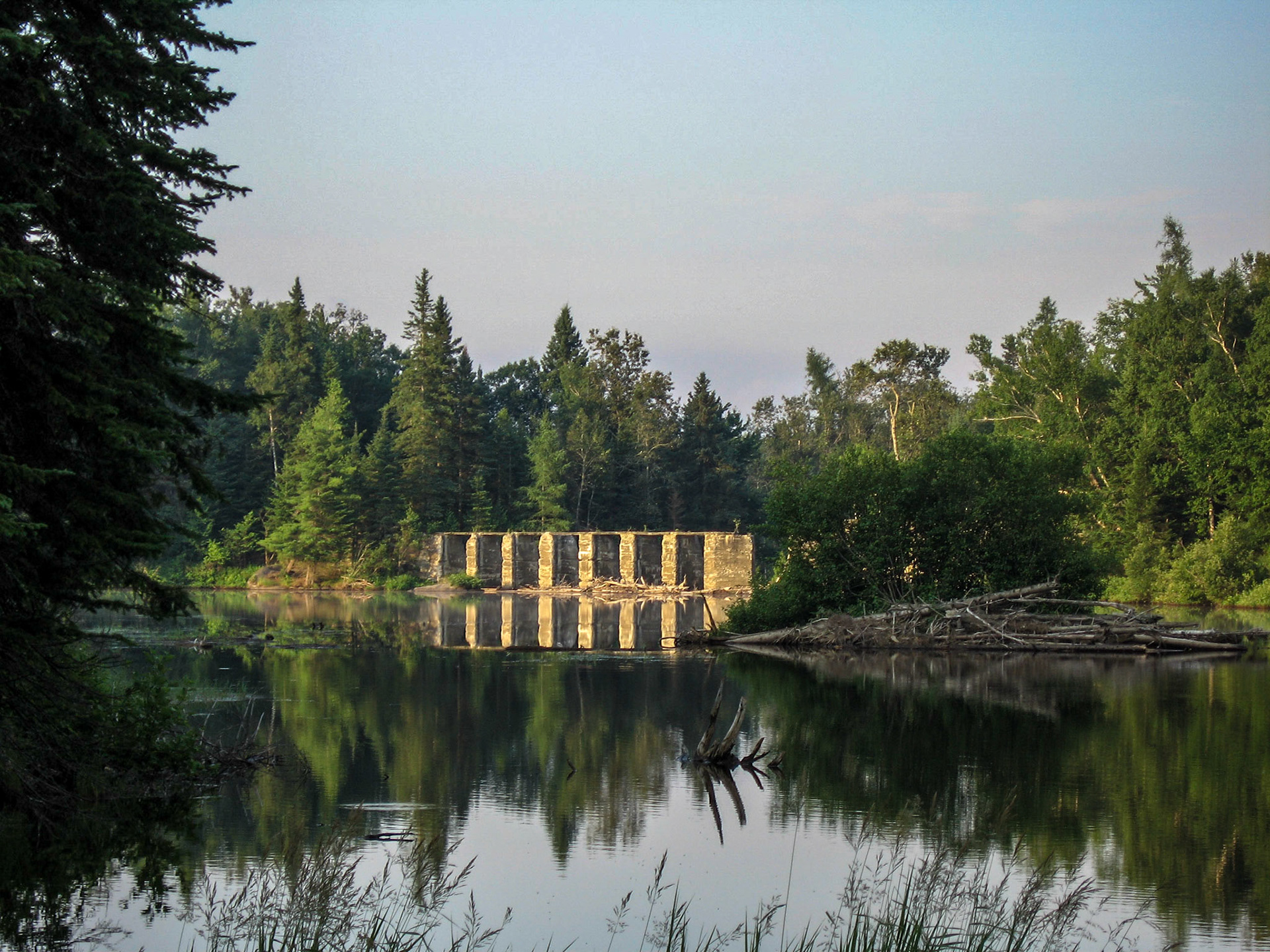 Old dam used to power the sawmill - Jackman, ME