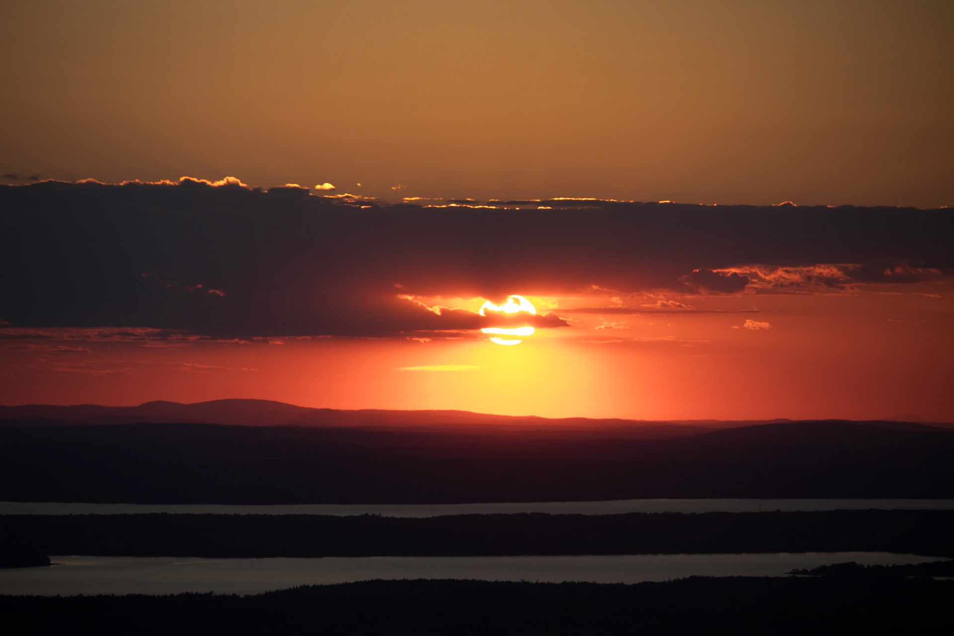 Sunset on Cadillac Mountain, Acadia National Park, Maine