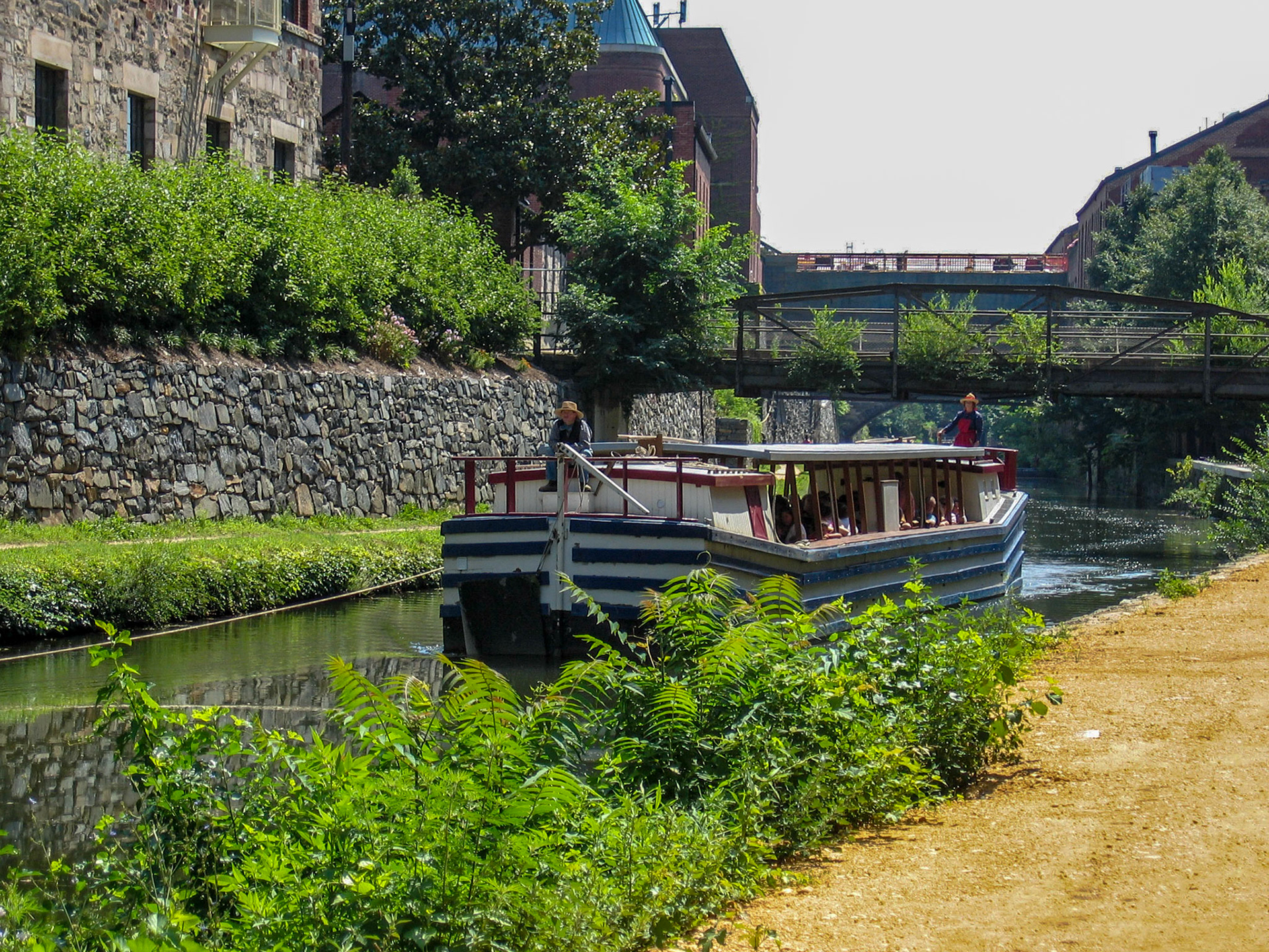 Towing a barge on the C & O Canal - Washington DC