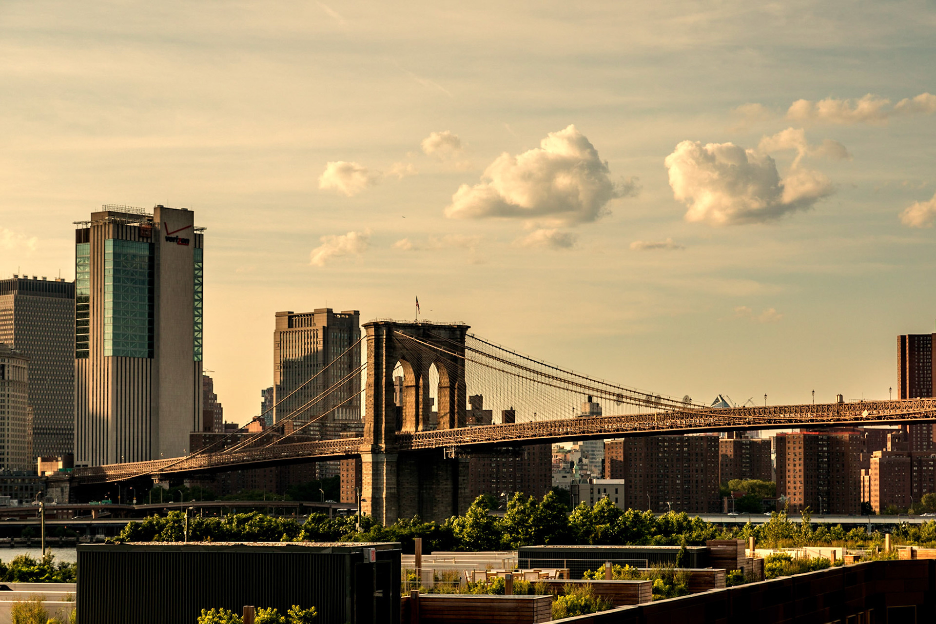Brooklyn Bridge near sunset - New York, New York City