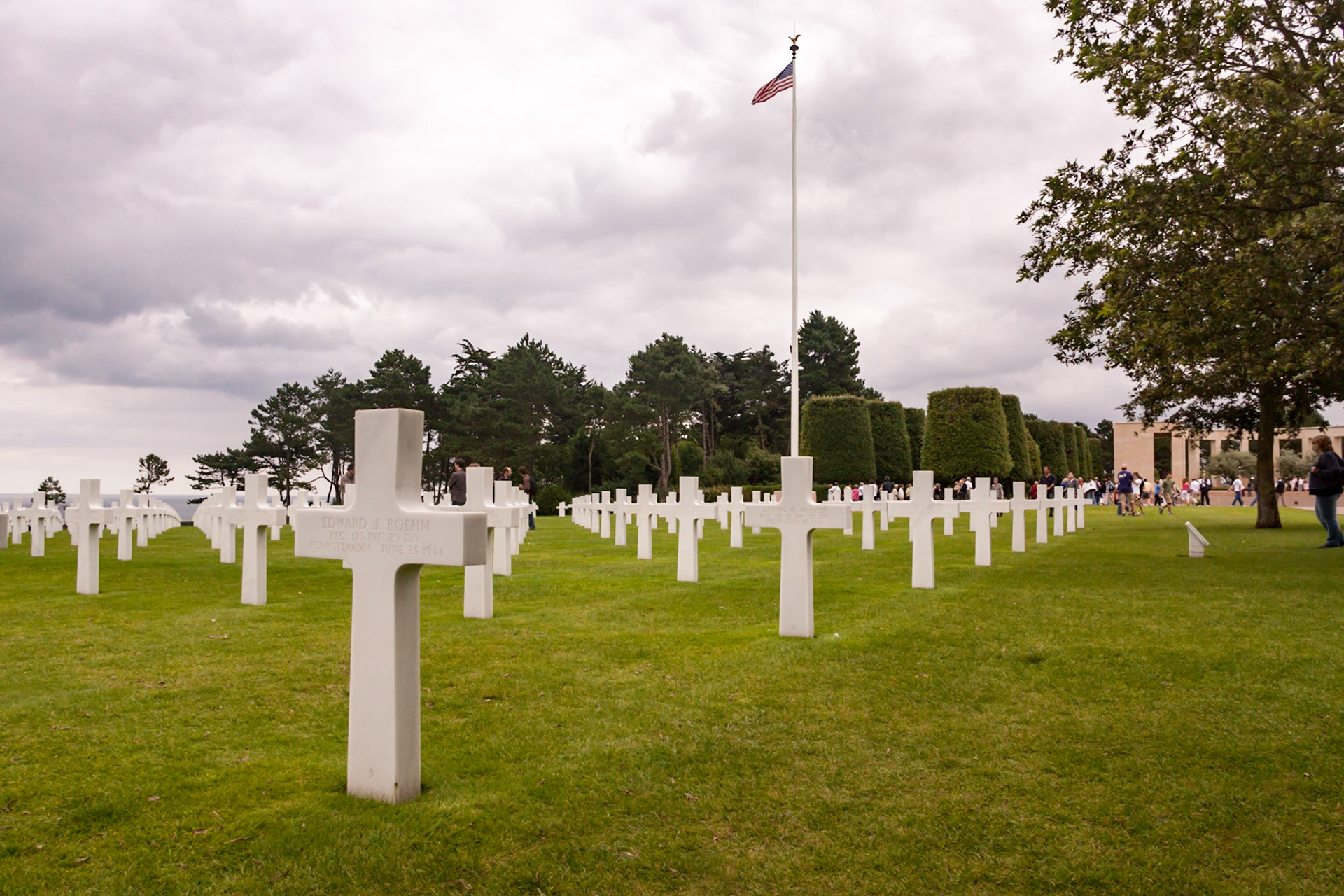 Normandy American Cemetery and Memorial; World War II cemetery and memorial - Colleville-sur-Mer, Normandy, France