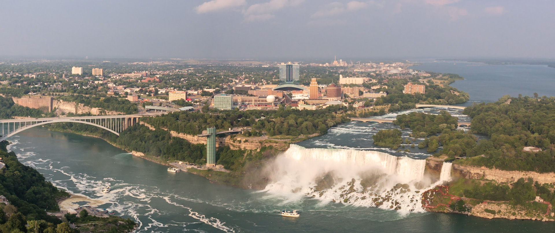 Observation Tower on Canadian side of Niagara Falls viewing New York side