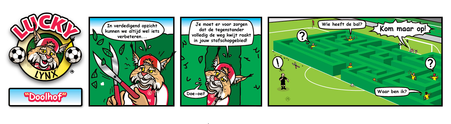 Strip Ajax mascotte Lucky Lynx