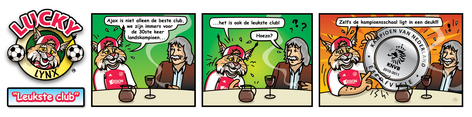 Strip Ajax mascotte Lucky Lynx
