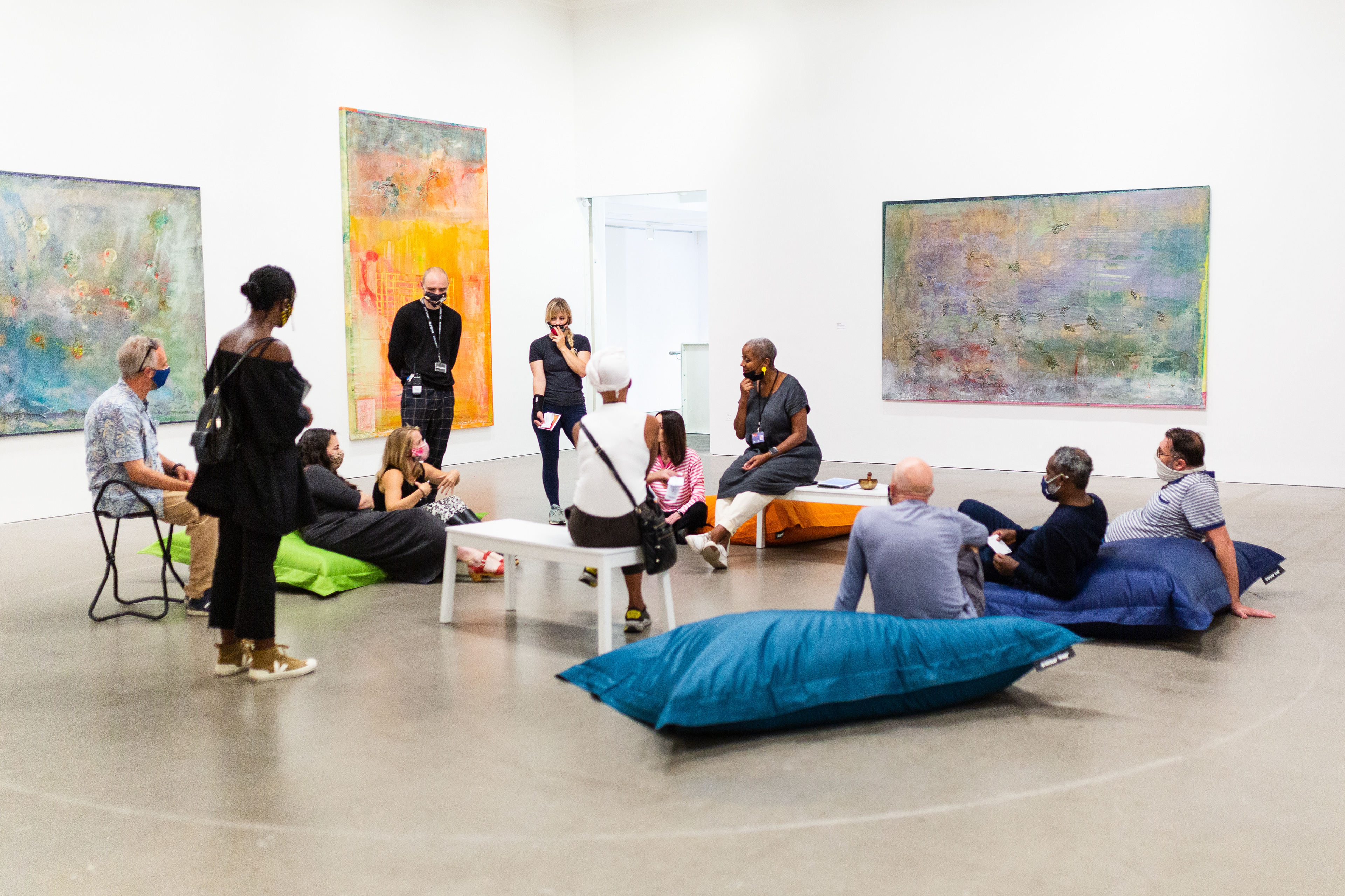 Aloys assisting with How Do You Feel? event. Image credit: Alice Hendy Photography for Arnolfini. All rights reserved.