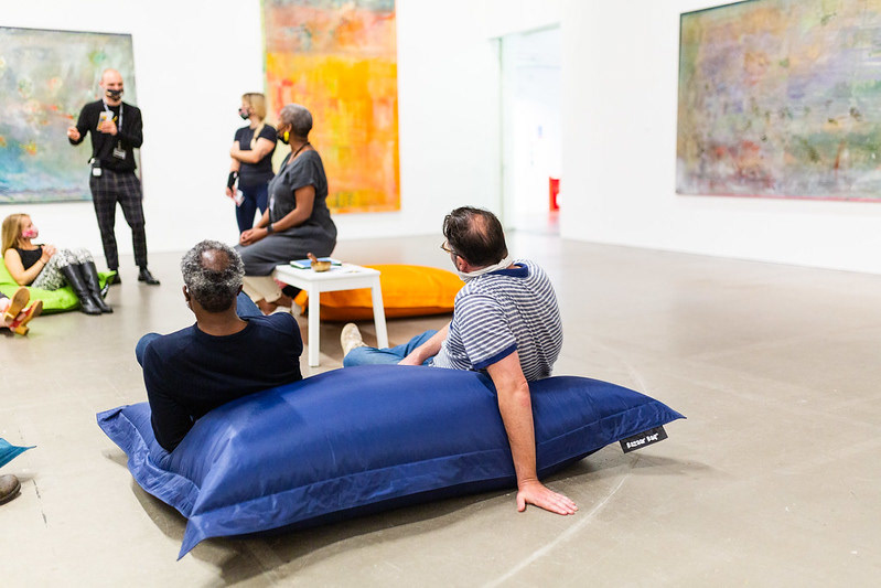 Aloys assisting with How Do You Feel? event. Image credit: Alice Hendy Photography for Arnolfini. All rights reserved.