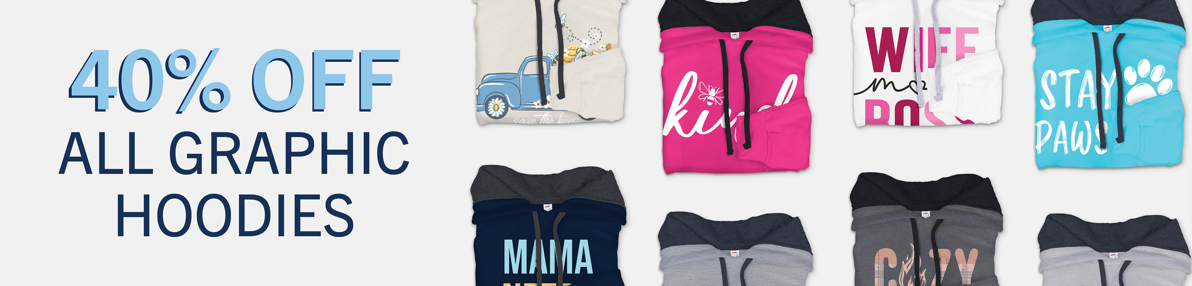 Product page banner for fleece sale campaign