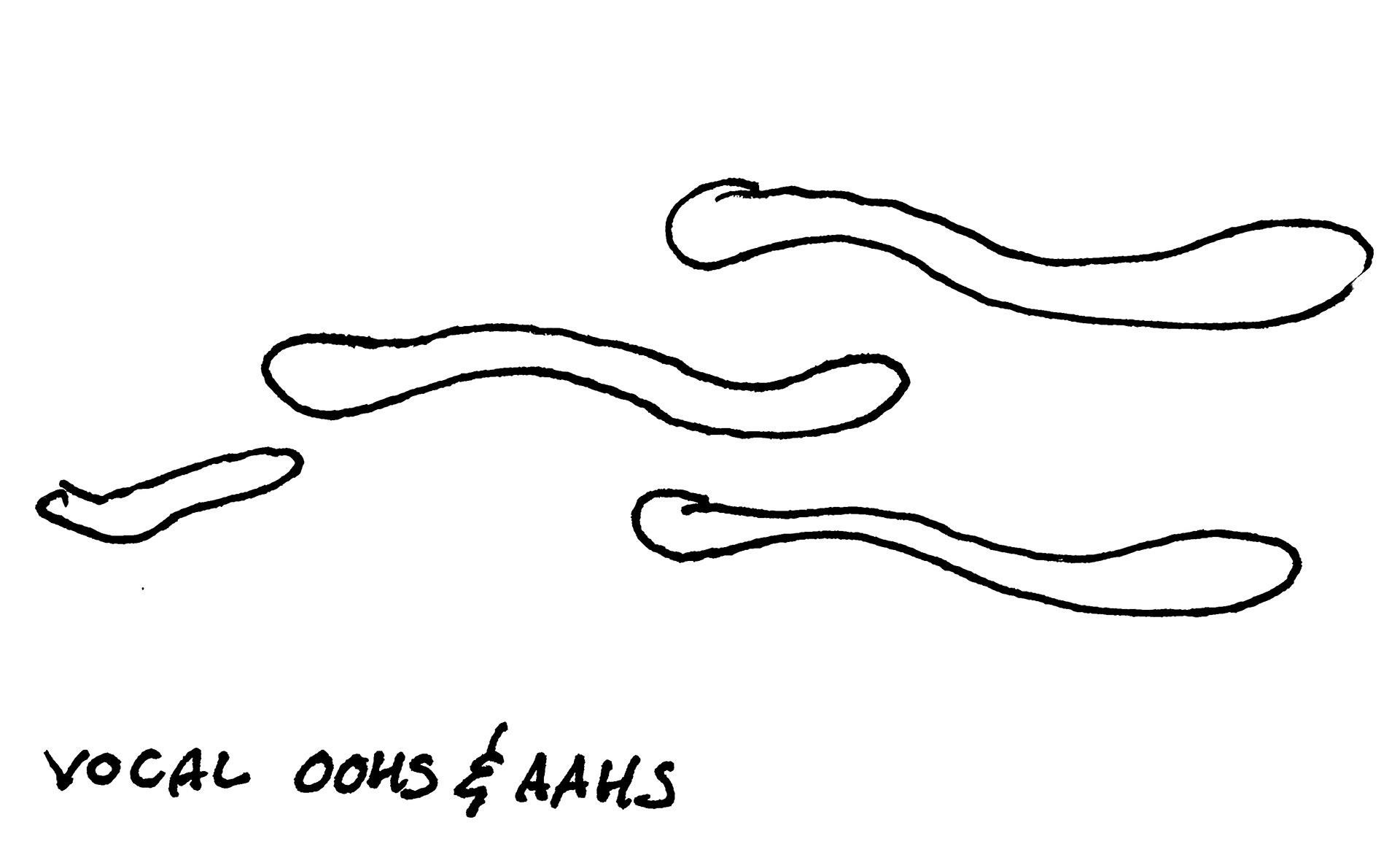 Sketch of vocal oohs and aahs sound