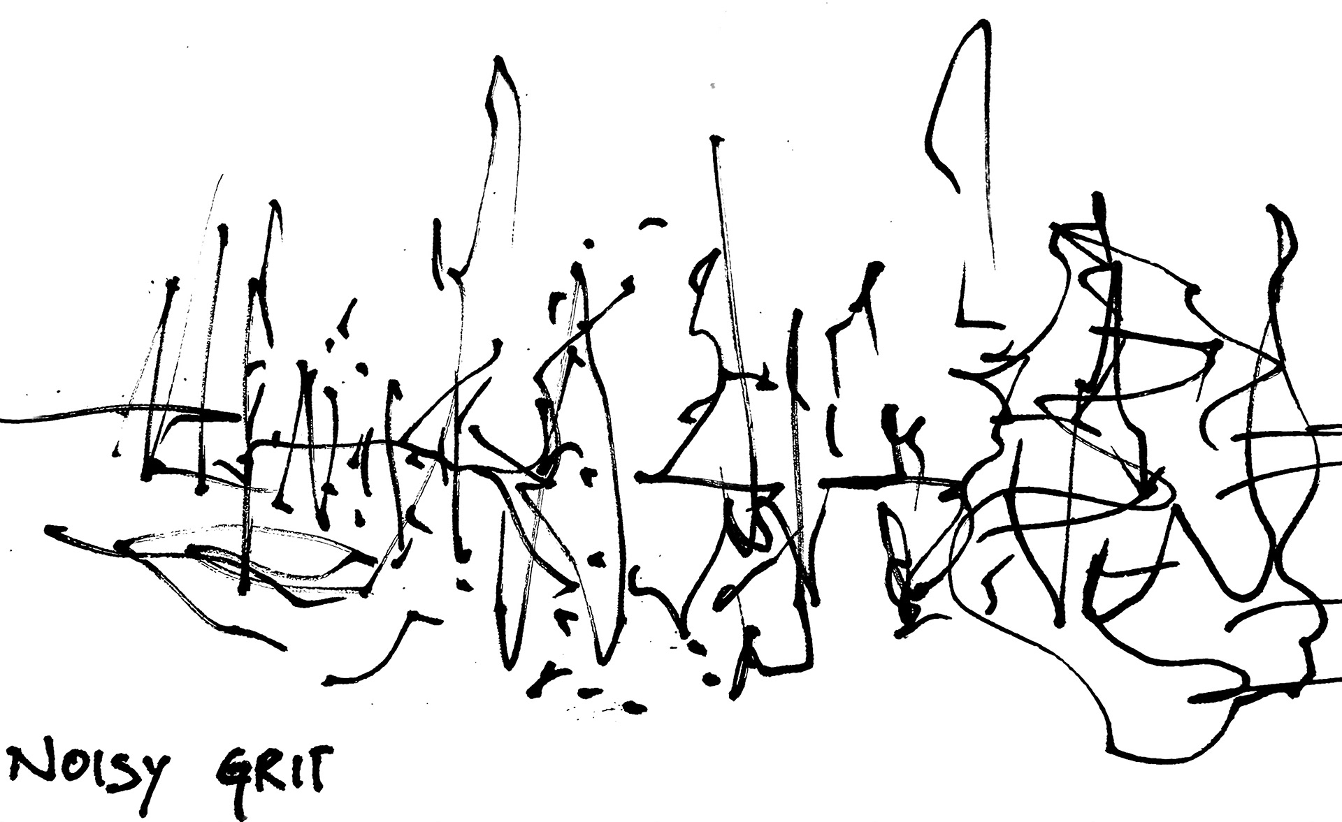 Sketch of noisy grit sound