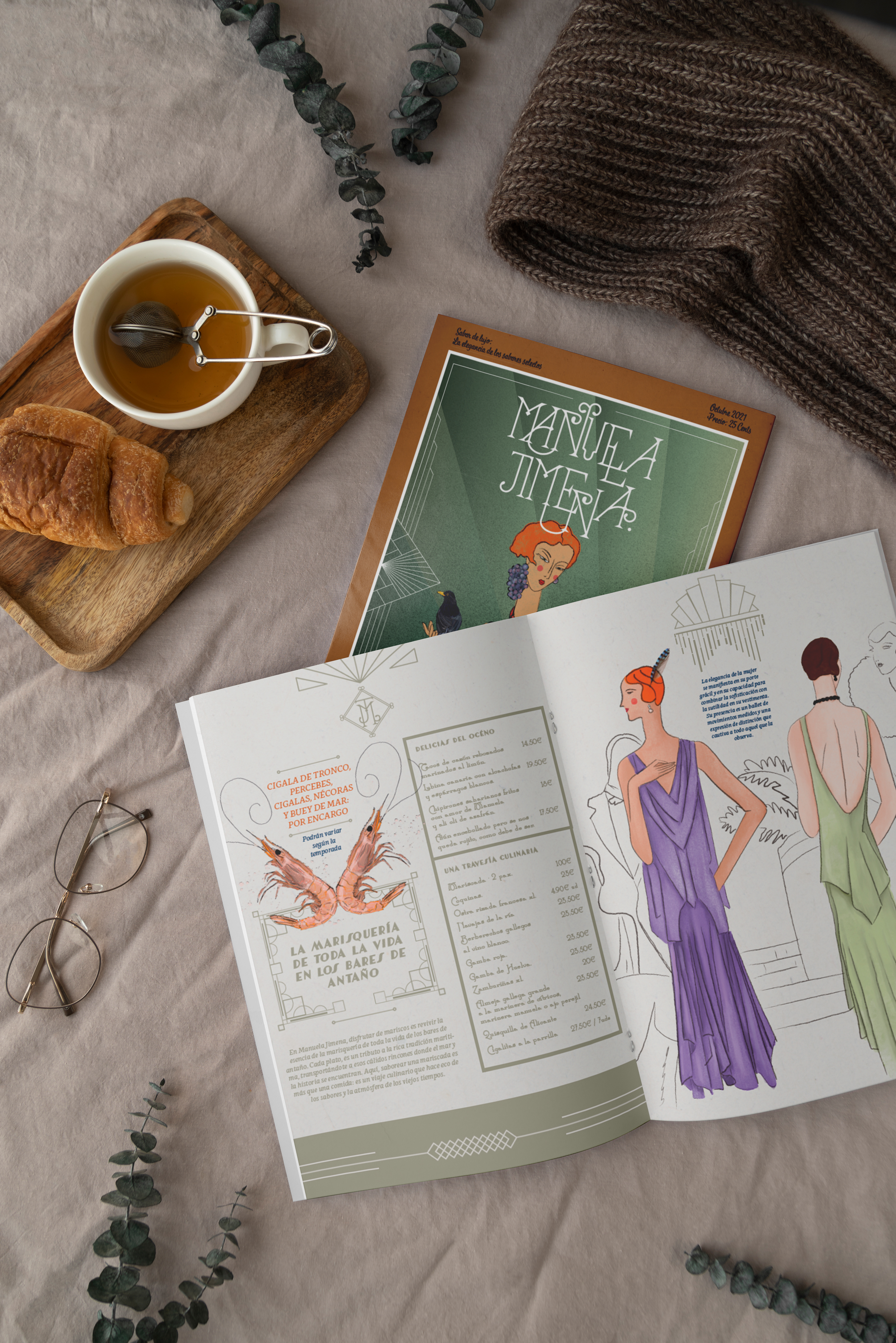 Interior carta-menú