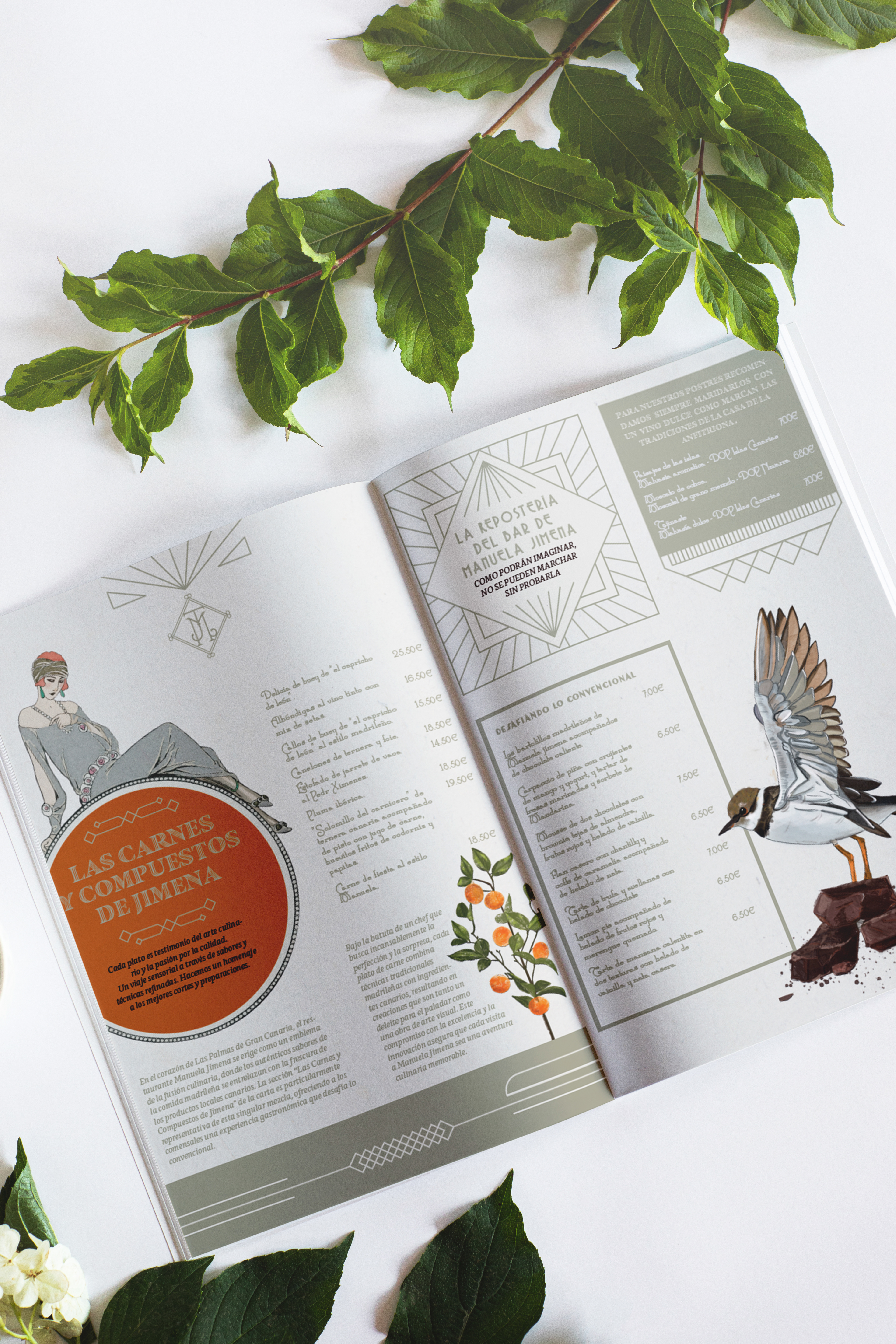 Interior carta - menú