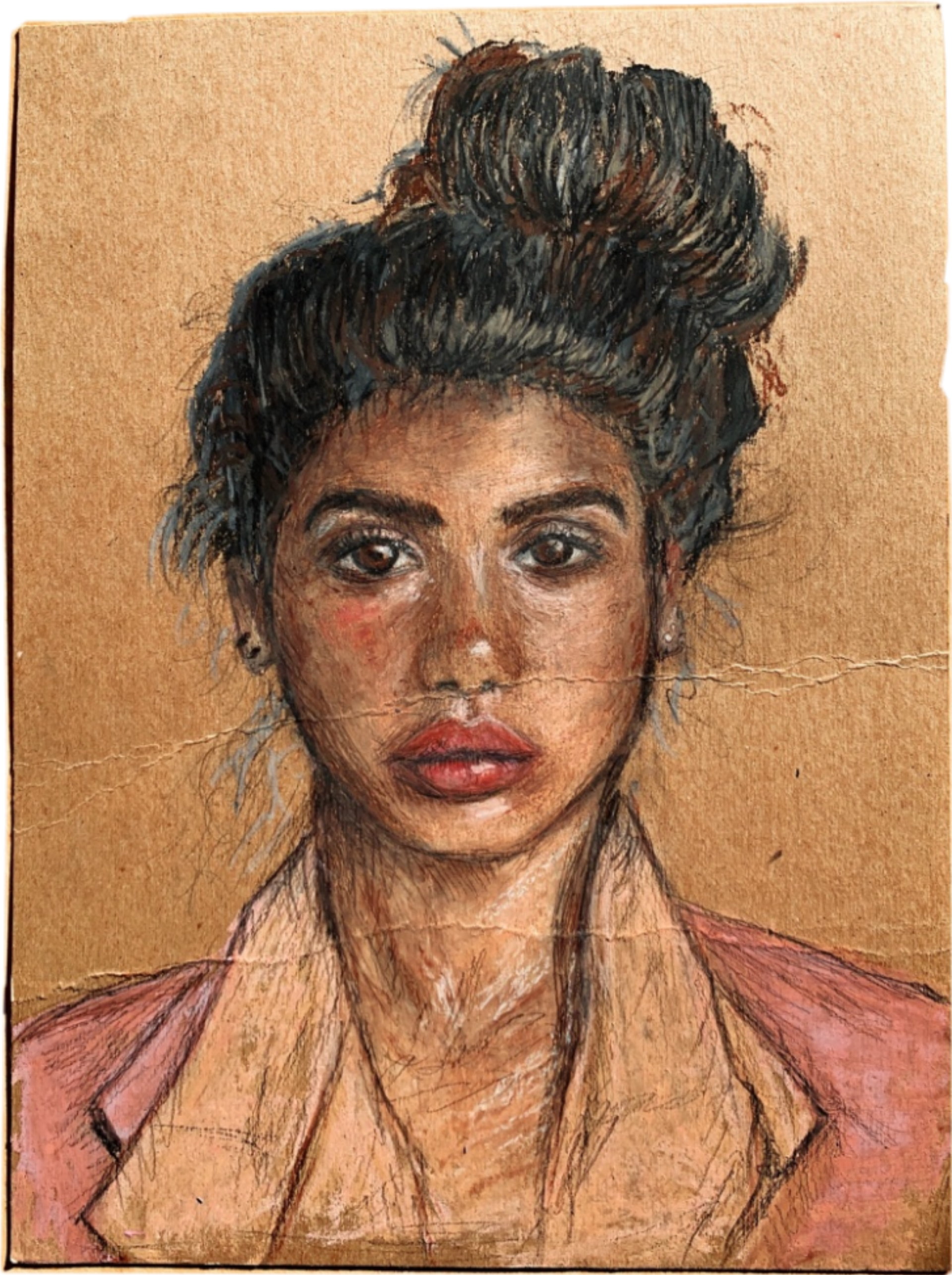 Human Oil Pastel 4: Inspired by photo from Aris Jerome