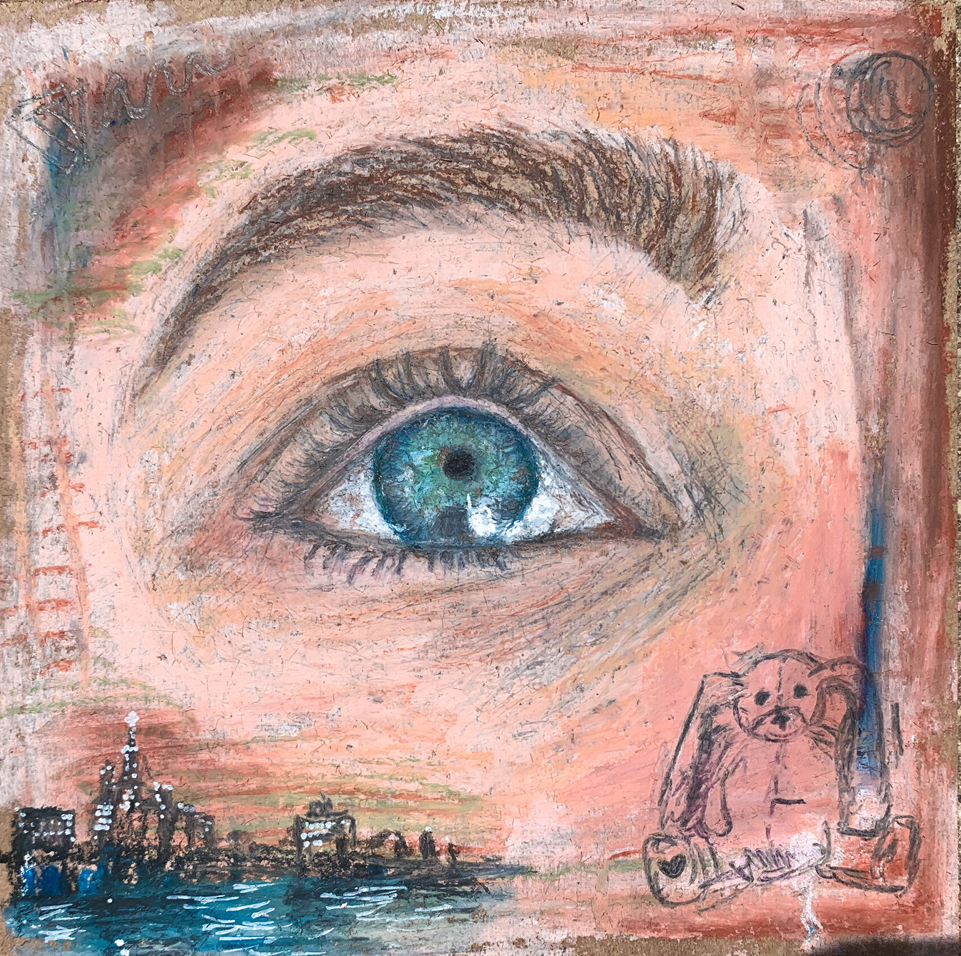 Emma Chamberlain Eye Oil Pastel