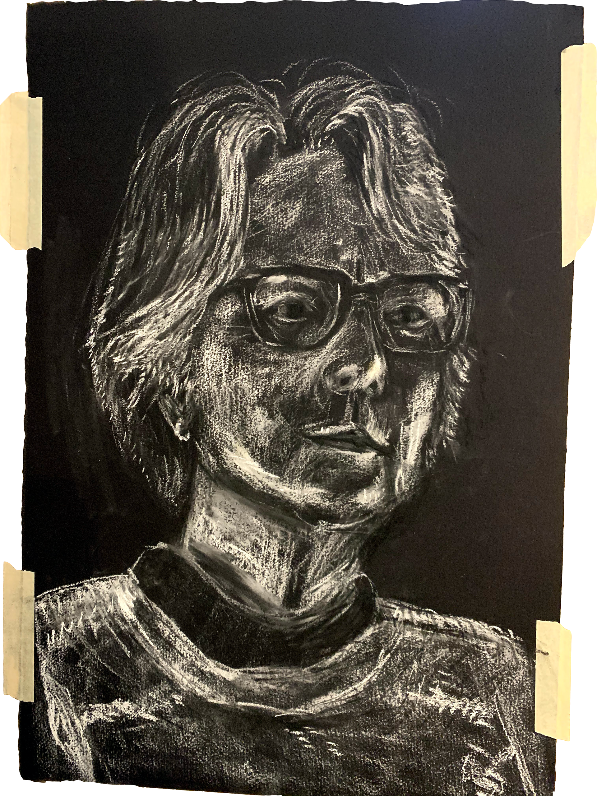 Woman White Pastel
