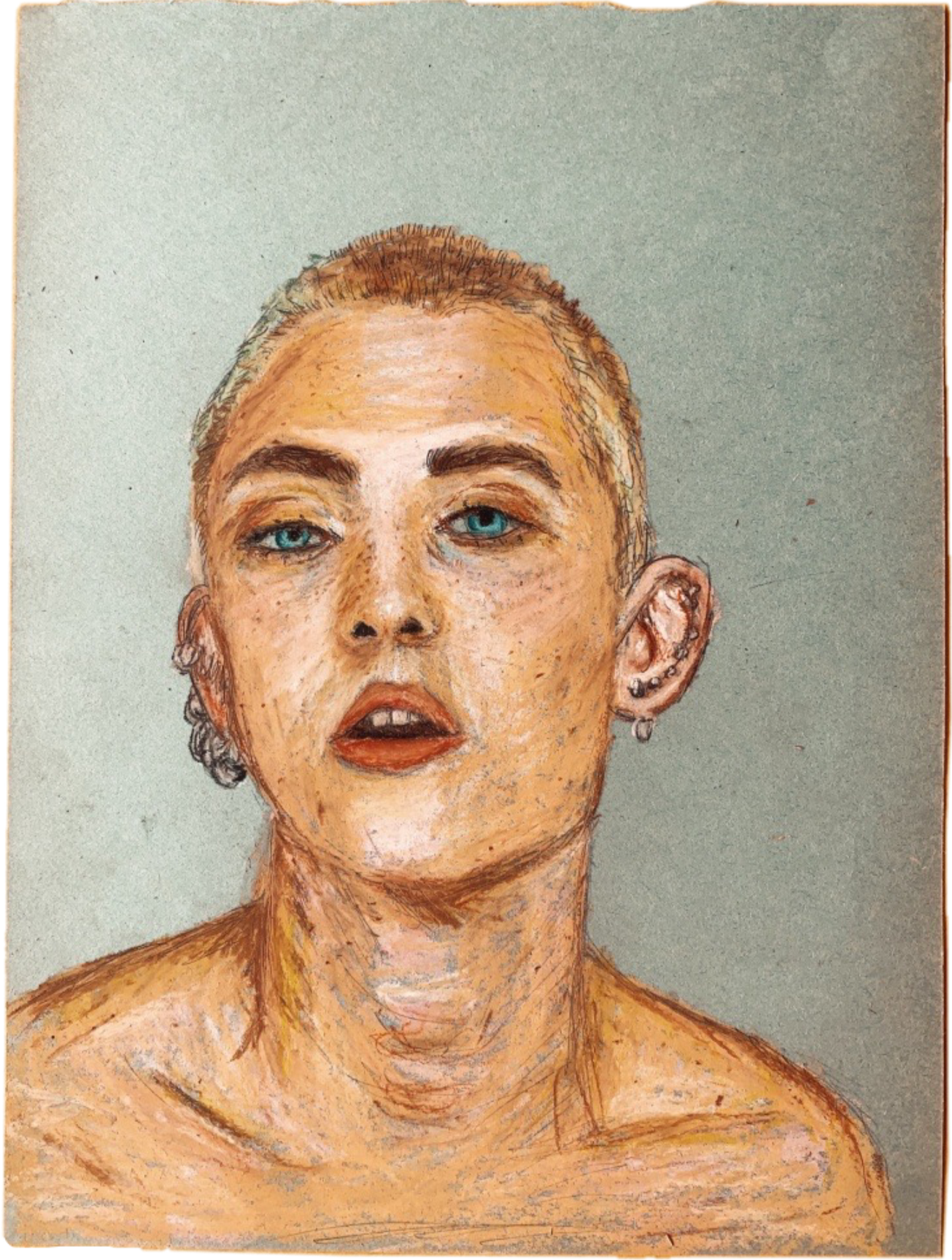 Human Oil Pastel 3: Inspired by photo from Philippe Vogelenzang