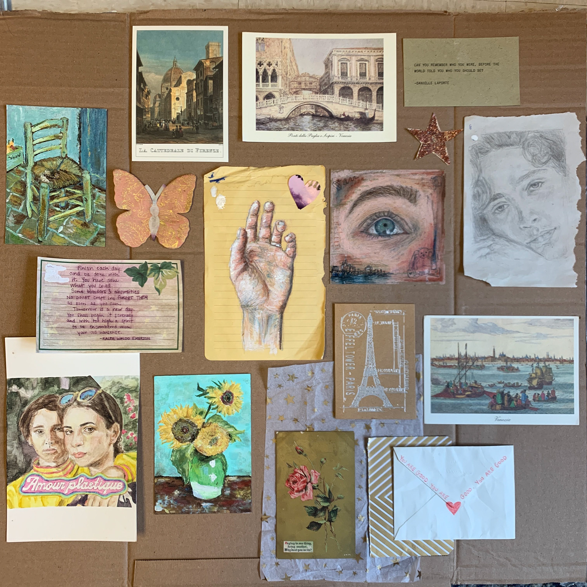 Physical Cardboard Collage