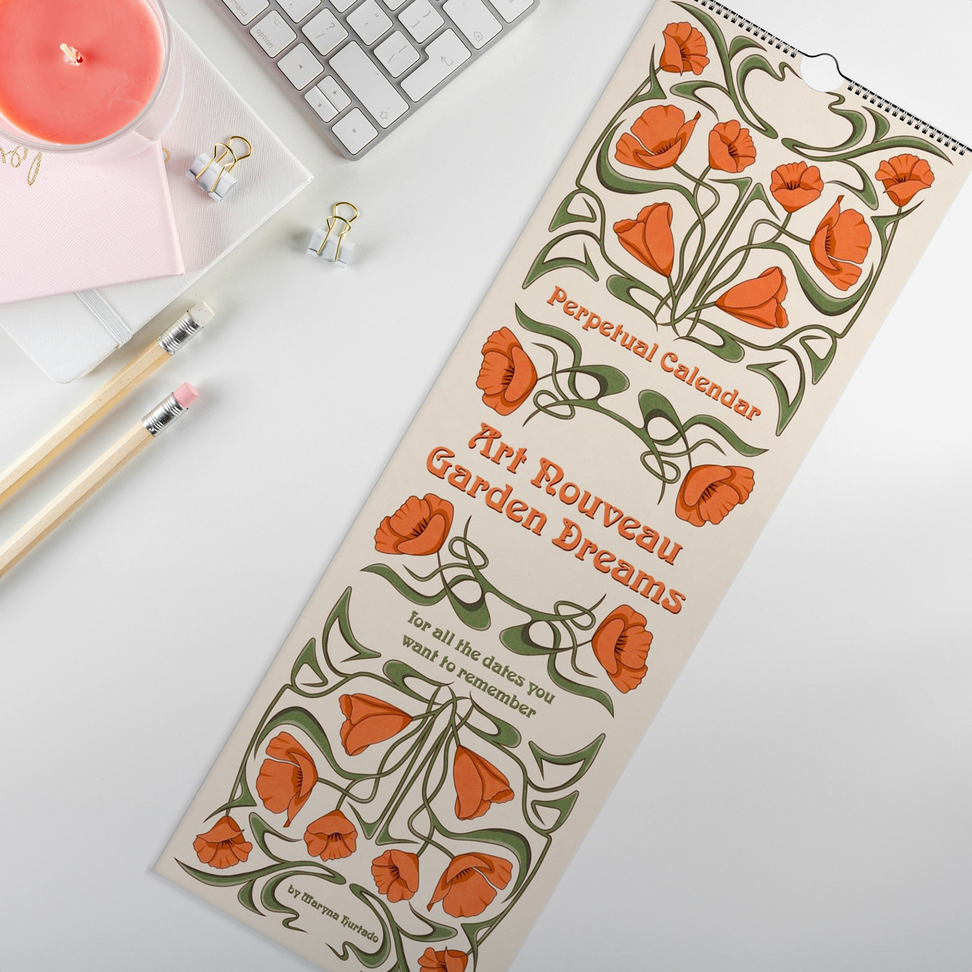 Perpetual Calendar Art Nouveau