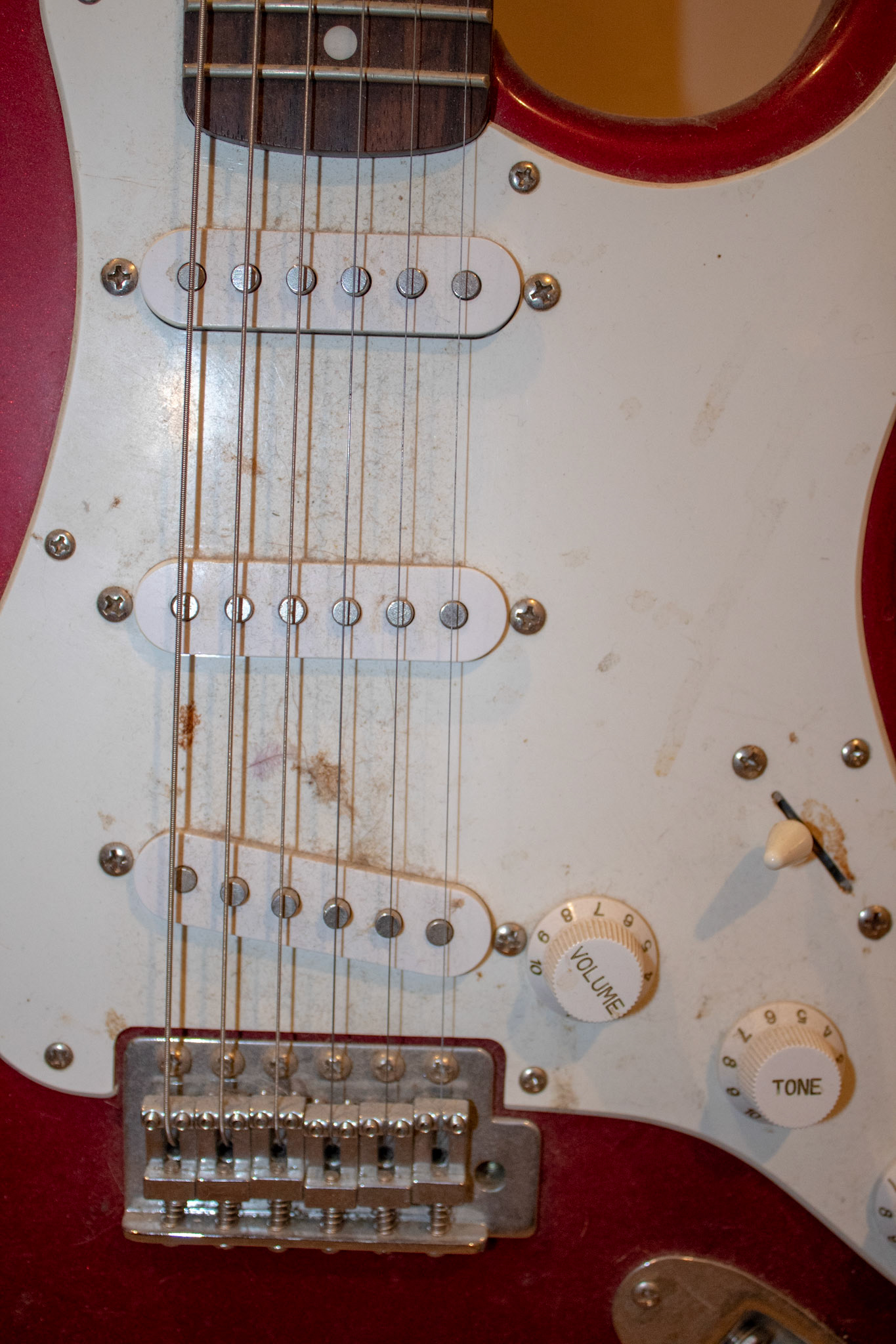 Guitar as found in the closet.