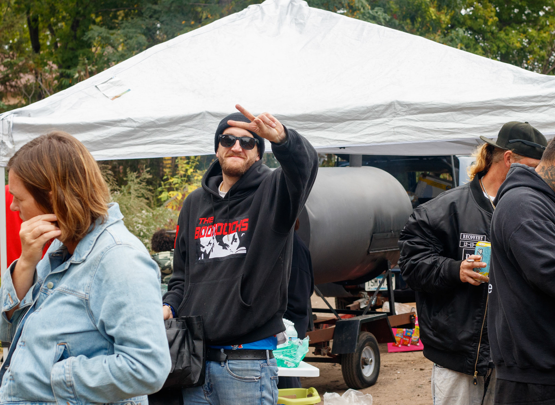 Josh Mcmillen at the pop-up bbq he hosted in September 2026 where volunteers fed and provided entertainment for our unhoused neighbors.